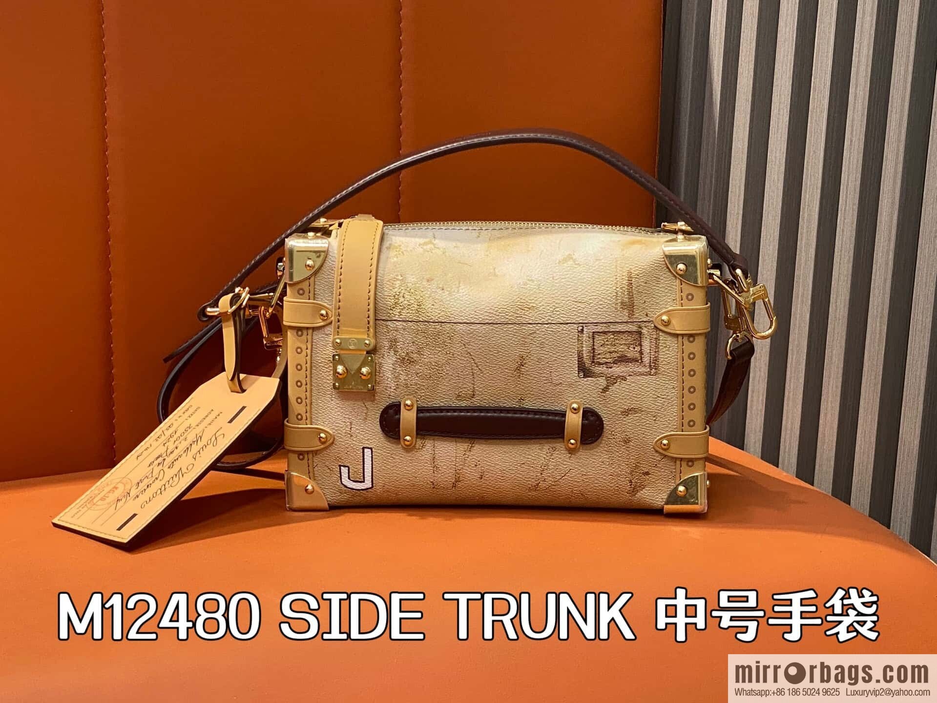 [Boutique‑grade] M12480 printed Gu Ailing soft box SIDE TRUNK medium handbag