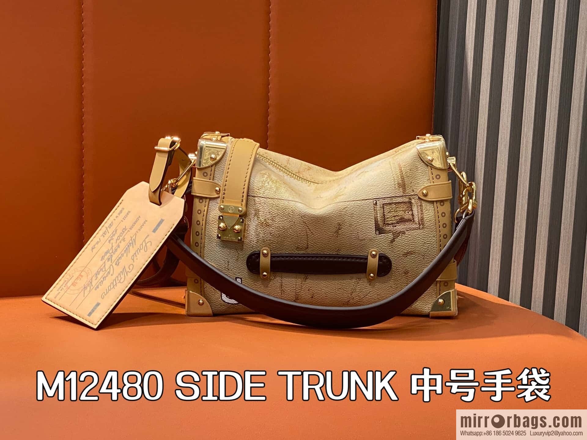 [Boutique‑grade] M12480 printed Gu Ailing soft box SIDE TRUNK medium handbag