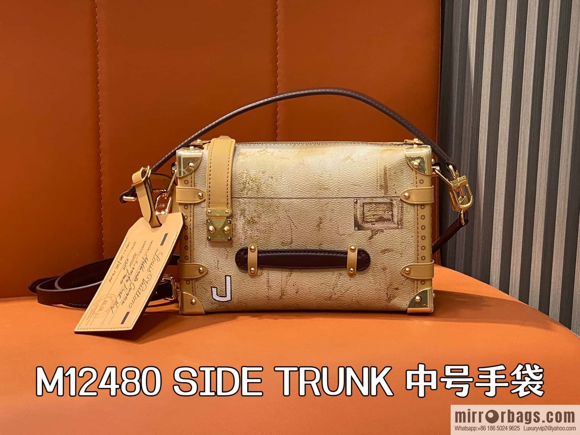 [Boutique‑grade] M12480 printed Gu Ailing soft box SIDE TRUNK medium handbag
