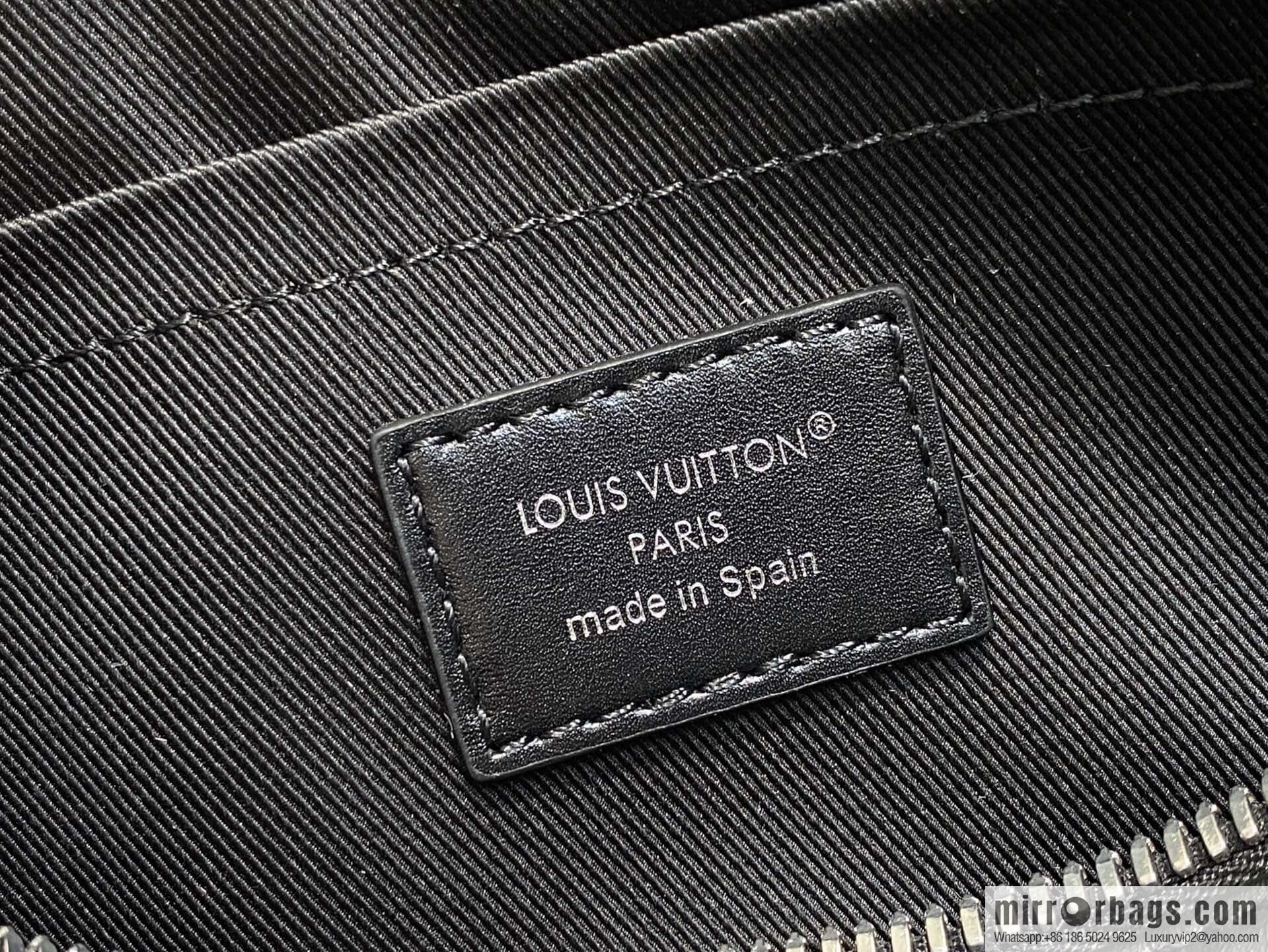 [Boutique‑grade] M13988 black full leather men's bag, pillow bag KEEPALL BANDOULIZRE 25 handbag