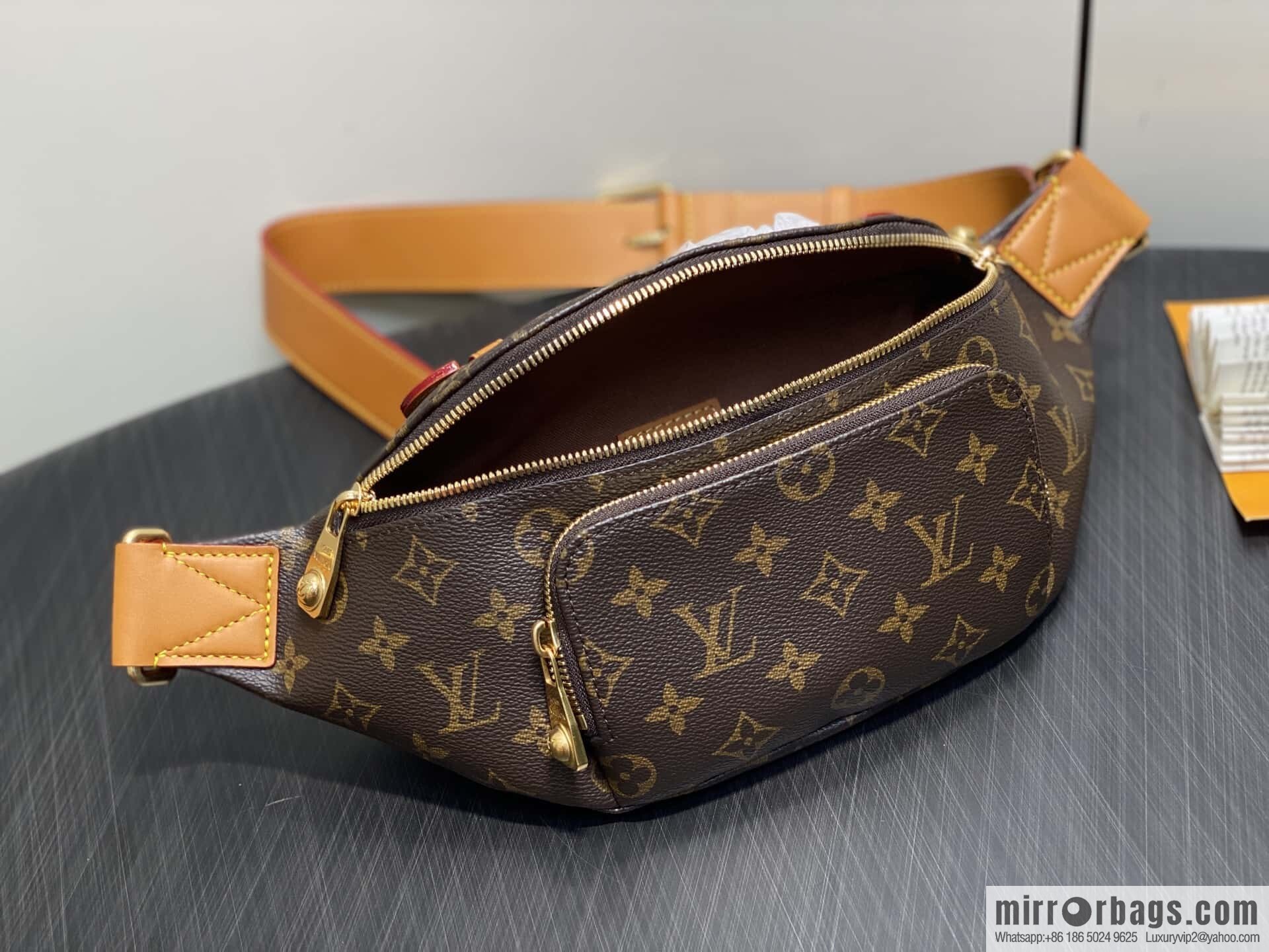 [Boutique‑grade] M14019 monogram breast bag fanny pack RUSH JM medieval fanny pack