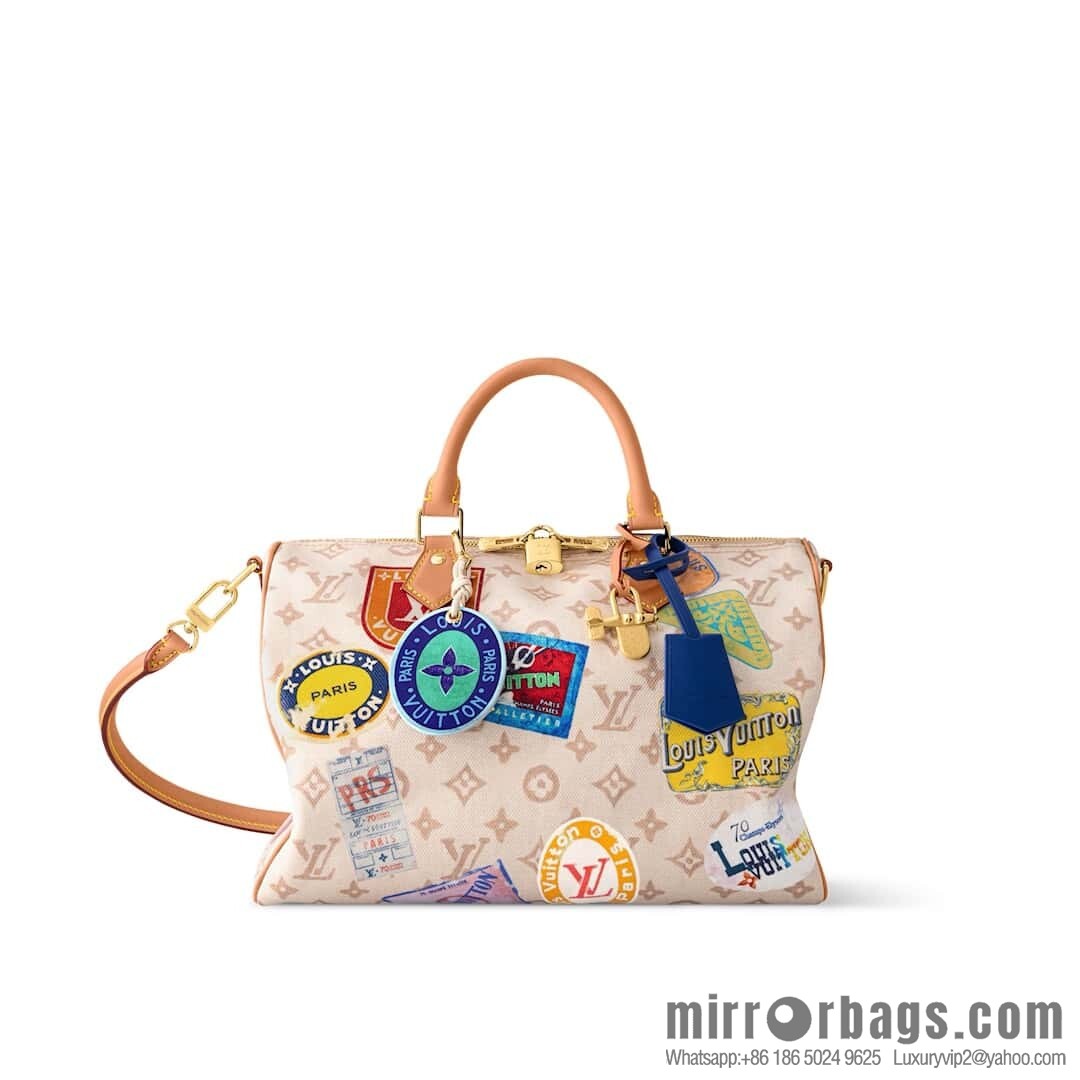 [Premium‑quality] M14587 white badge, pillow bag speedy Speedy Soft 30 handbag