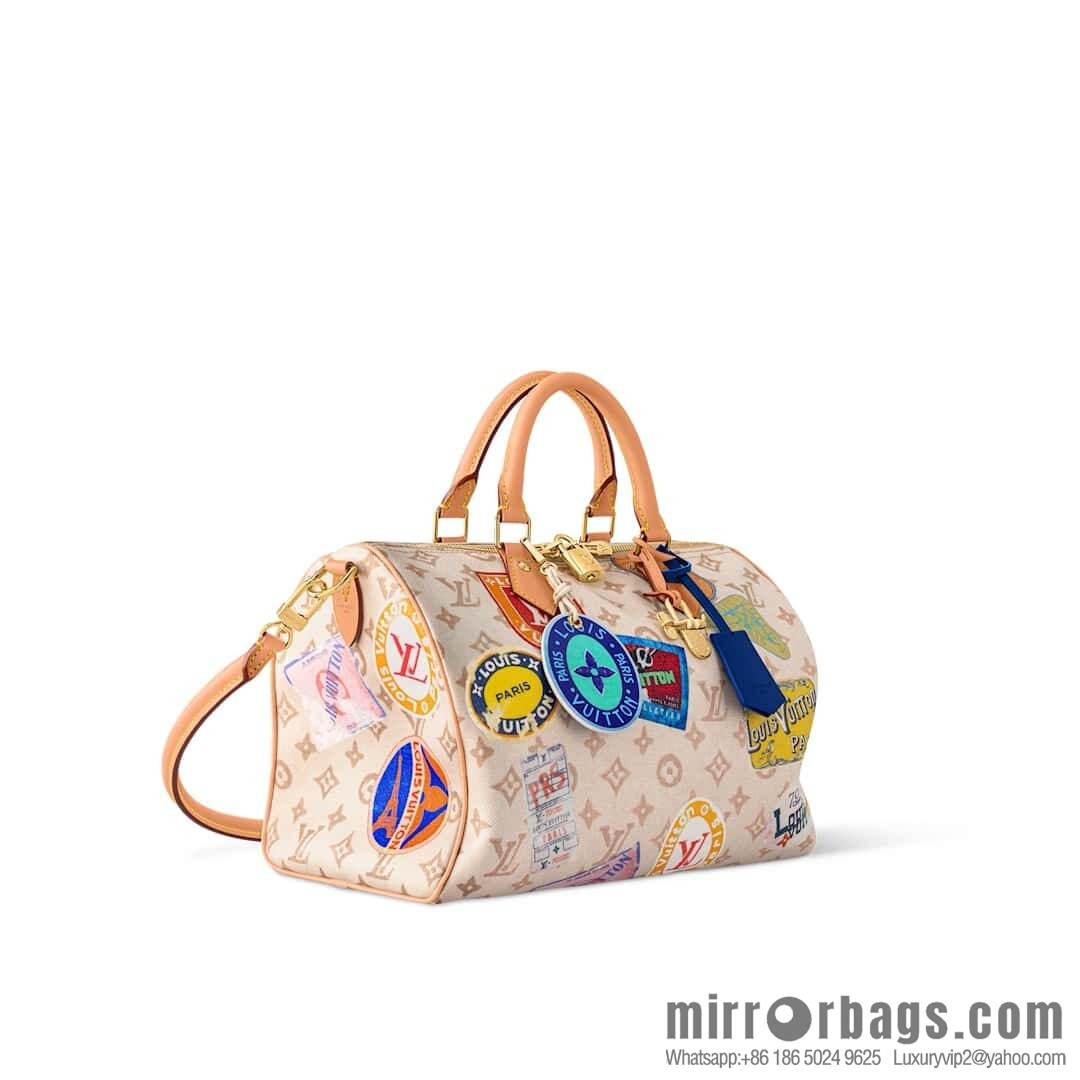 [Premium‑quality] M14587 white badge, pillow bag speedy Speedy Soft 30 handbag