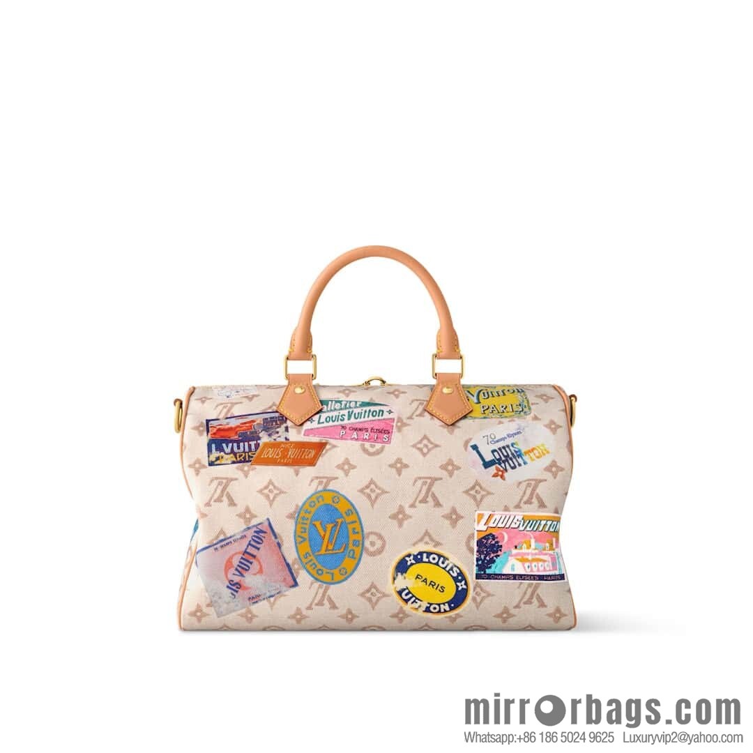 [Premium‑quality] M14587 white badge, pillow bag speedy Speedy Soft 30 handbag