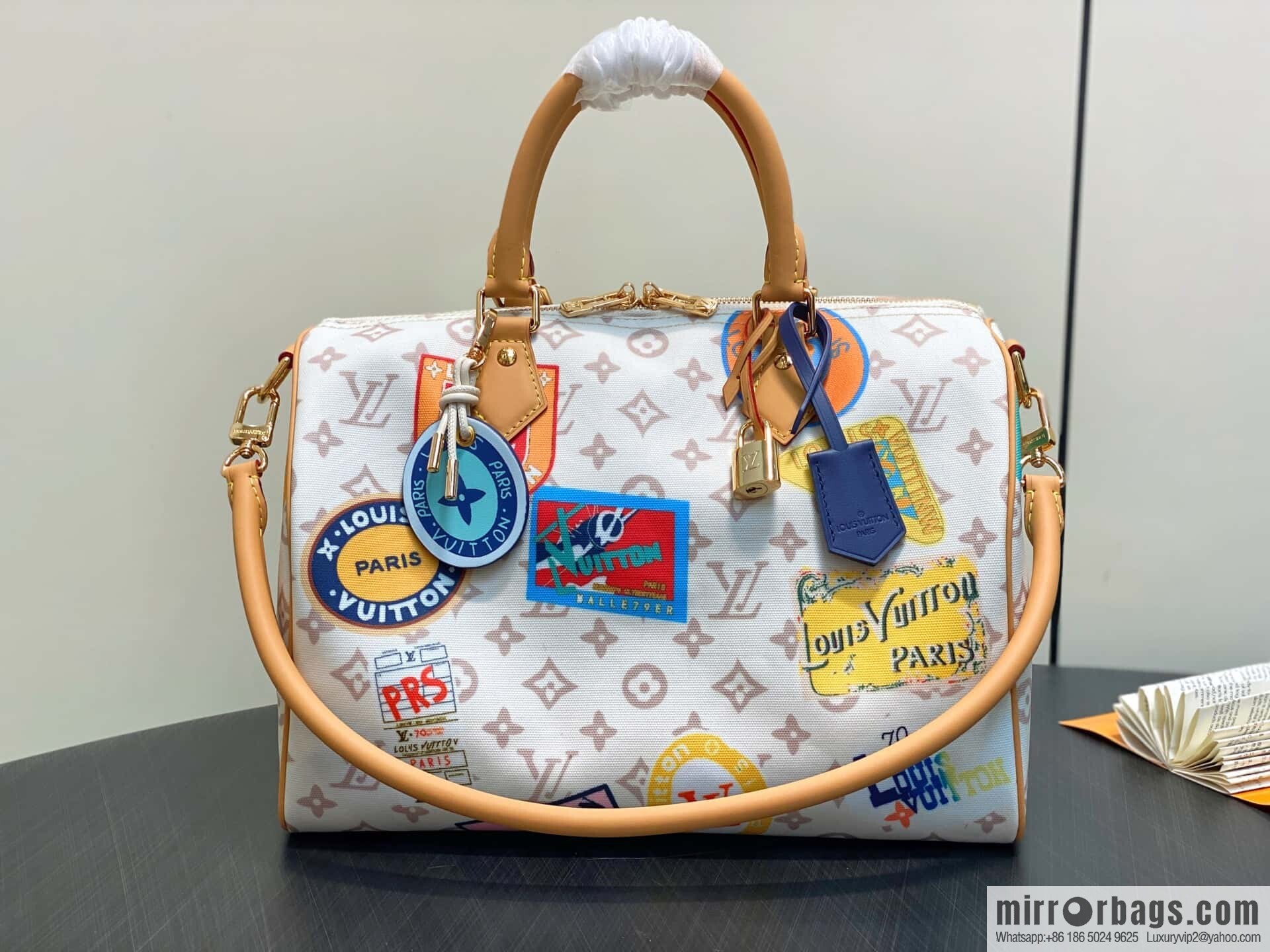 [Premium‑quality] M14587 white badge, pillow bag speedy Speedy Soft 30 handbag