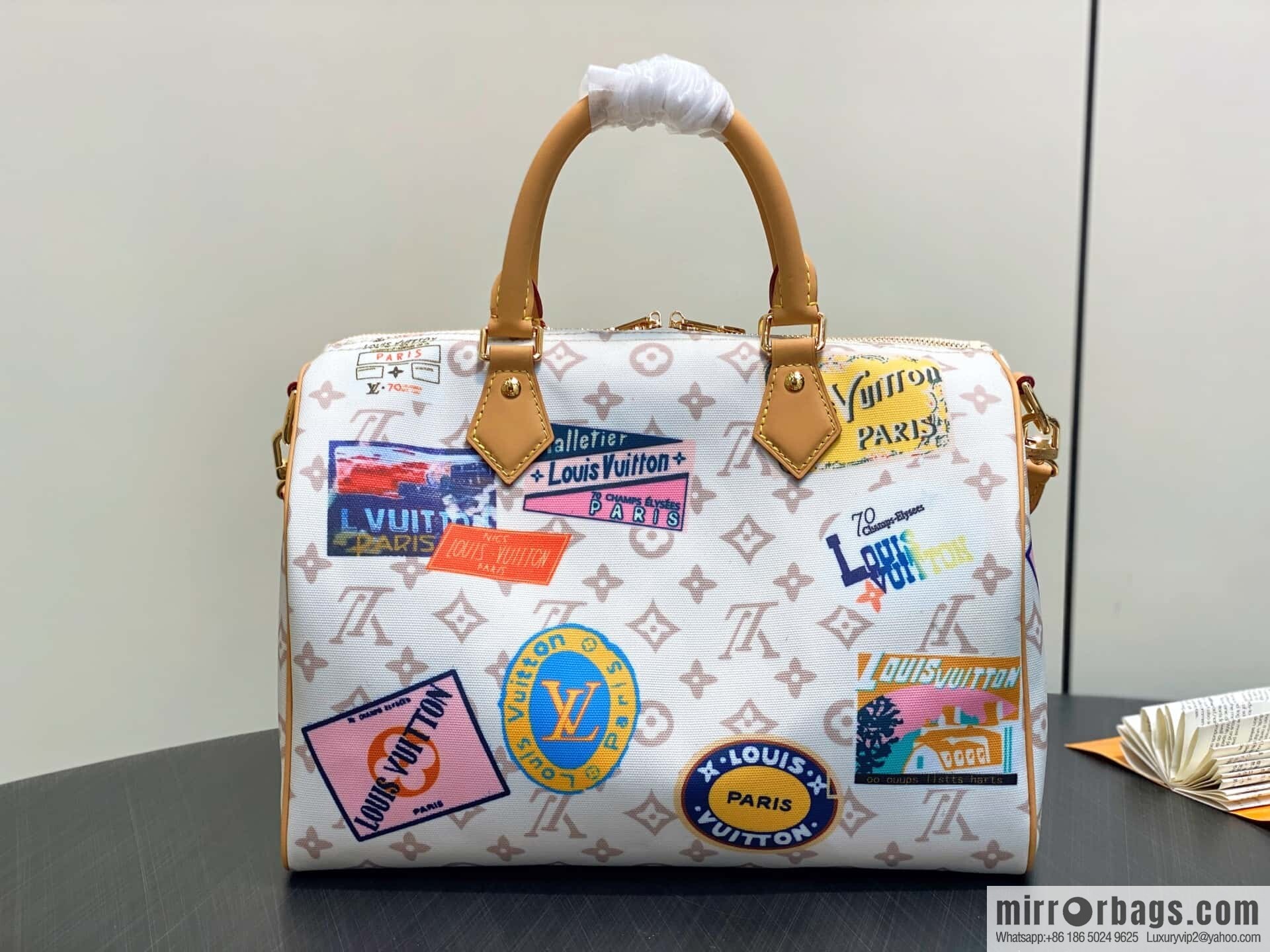 [Premium‑quality] M14587 white badge, pillow bag speedy Speedy Soft 30 handbag