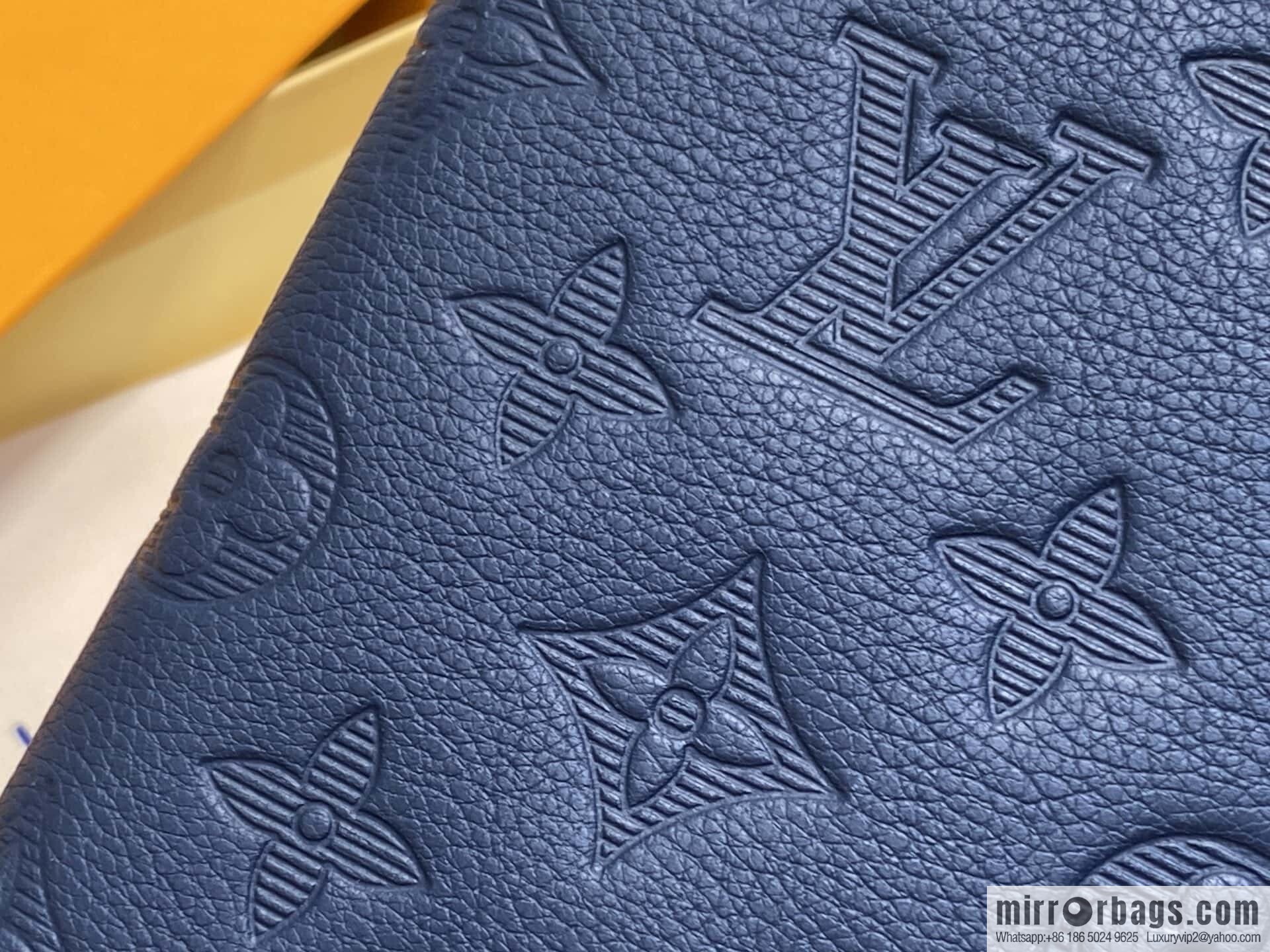 [Premium‑quality] M14792 dark blue, full leather embossed passport holder, passport holder, passport cover