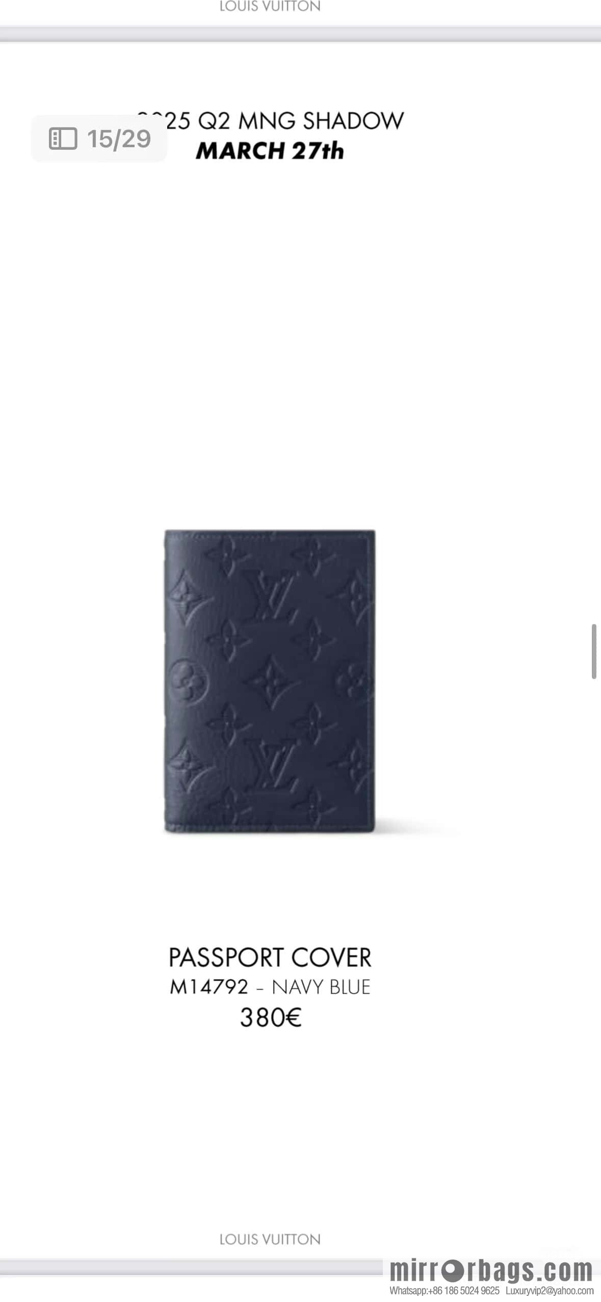 [Premium‑quality] M14847 dark blue, full leather embossed single zipper wallet ZIPPY zipper wallet