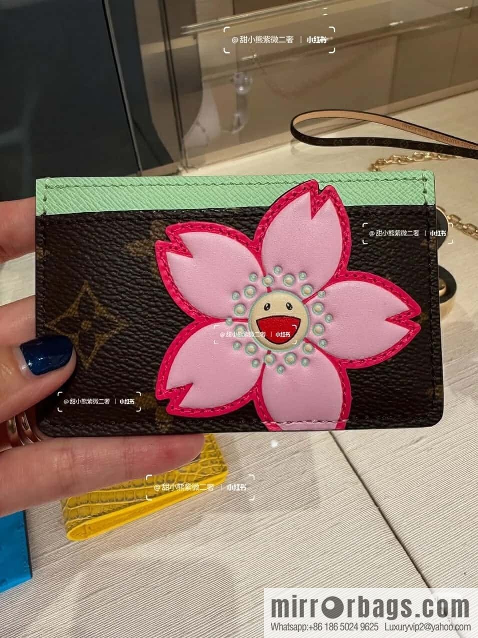 [Boutique‑grade] M13429 Sakura card holder wallet LV x TM card holder m13439 Murakami Takashi