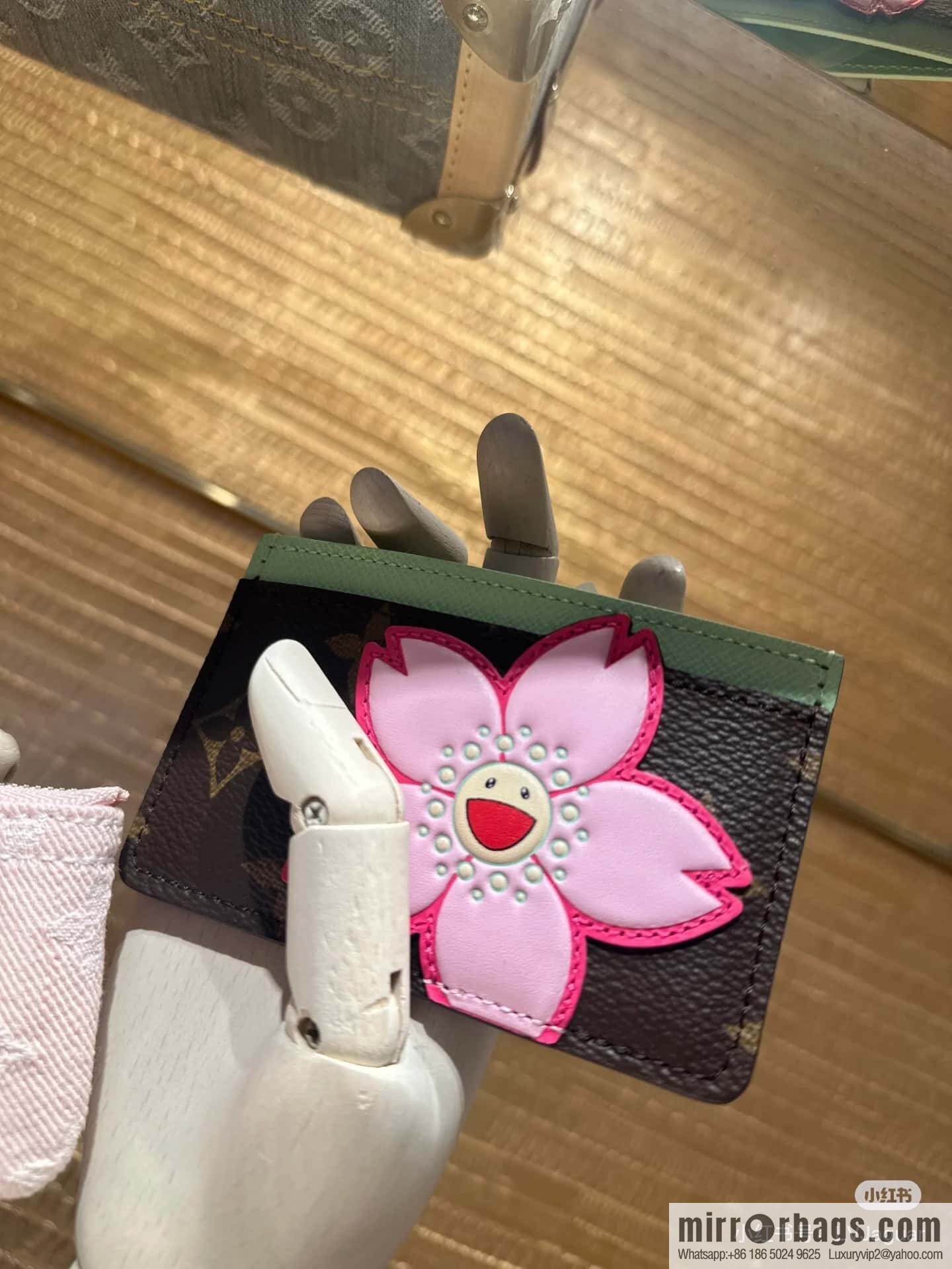 [Boutique‑grade] M13429 Sakura card holder wallet LV x TM card holder m13439 Murakami Takashi
