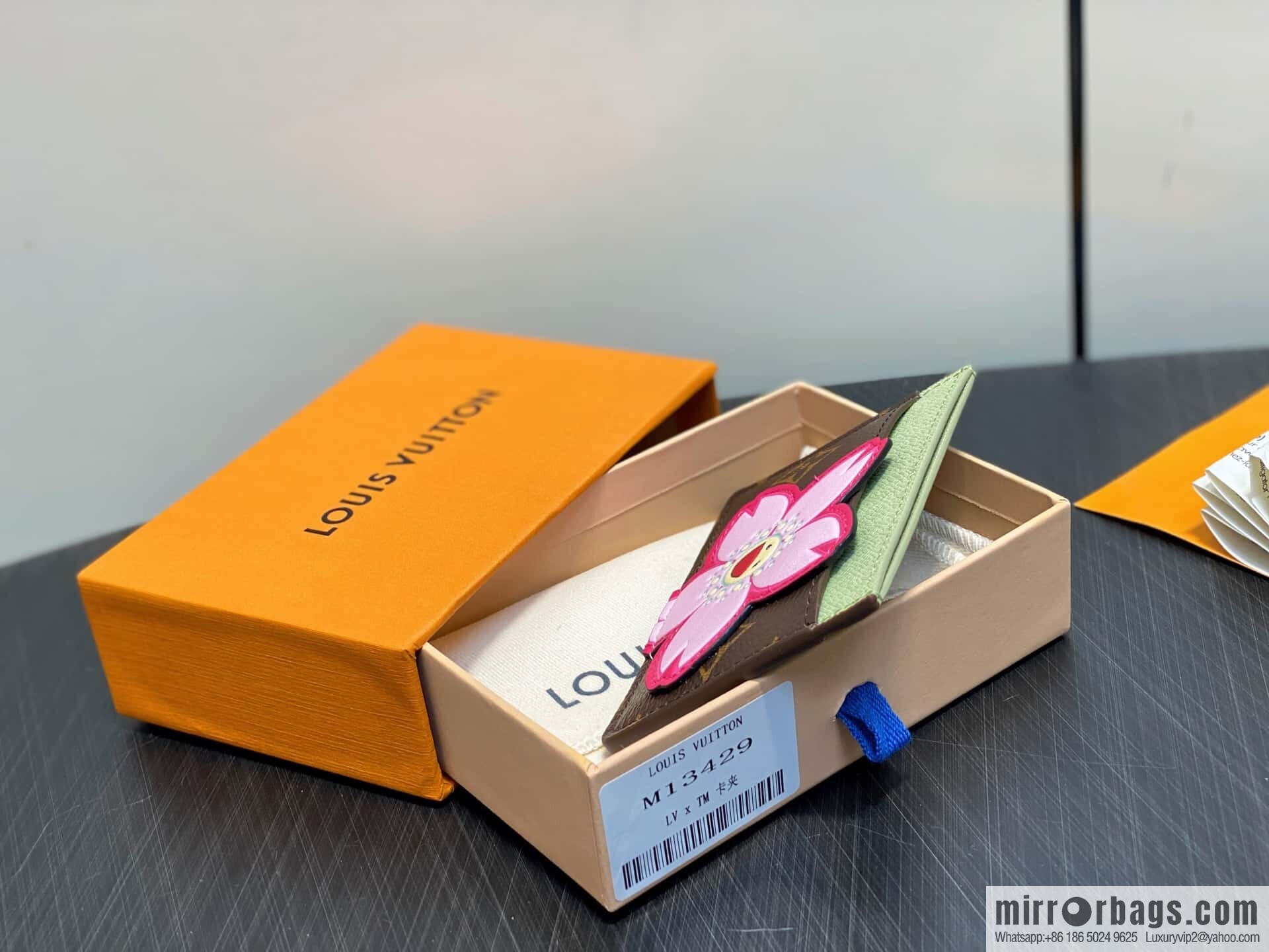 [Boutique‑grade] M13429 Sakura card holder wallet LV x TM card holder m13439 Murakami Takashi
