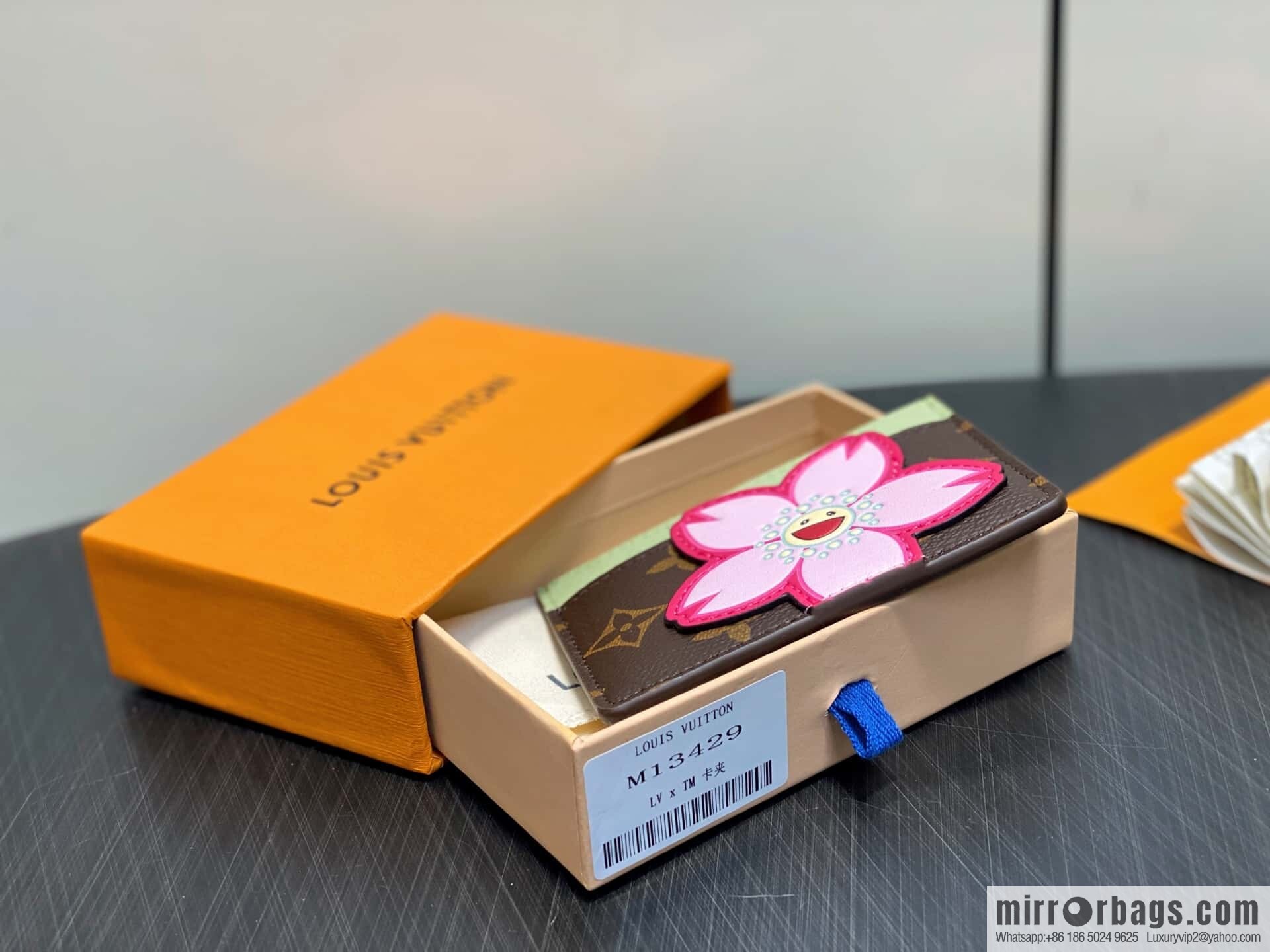 [Boutique‑grade] M13429 Sakura card holder wallet LV x TM card holder m13439 Murakami Takashi