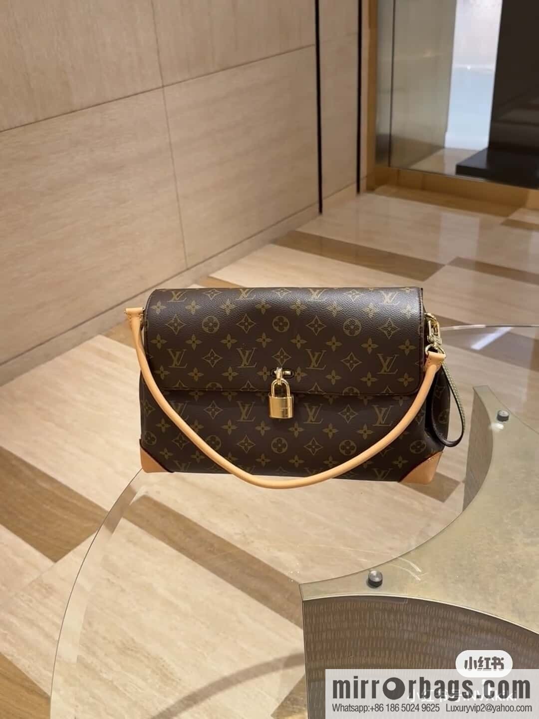 [Boutique‑grade] M14473 monogram lock bag large bag HIDE AWAY medium handbag