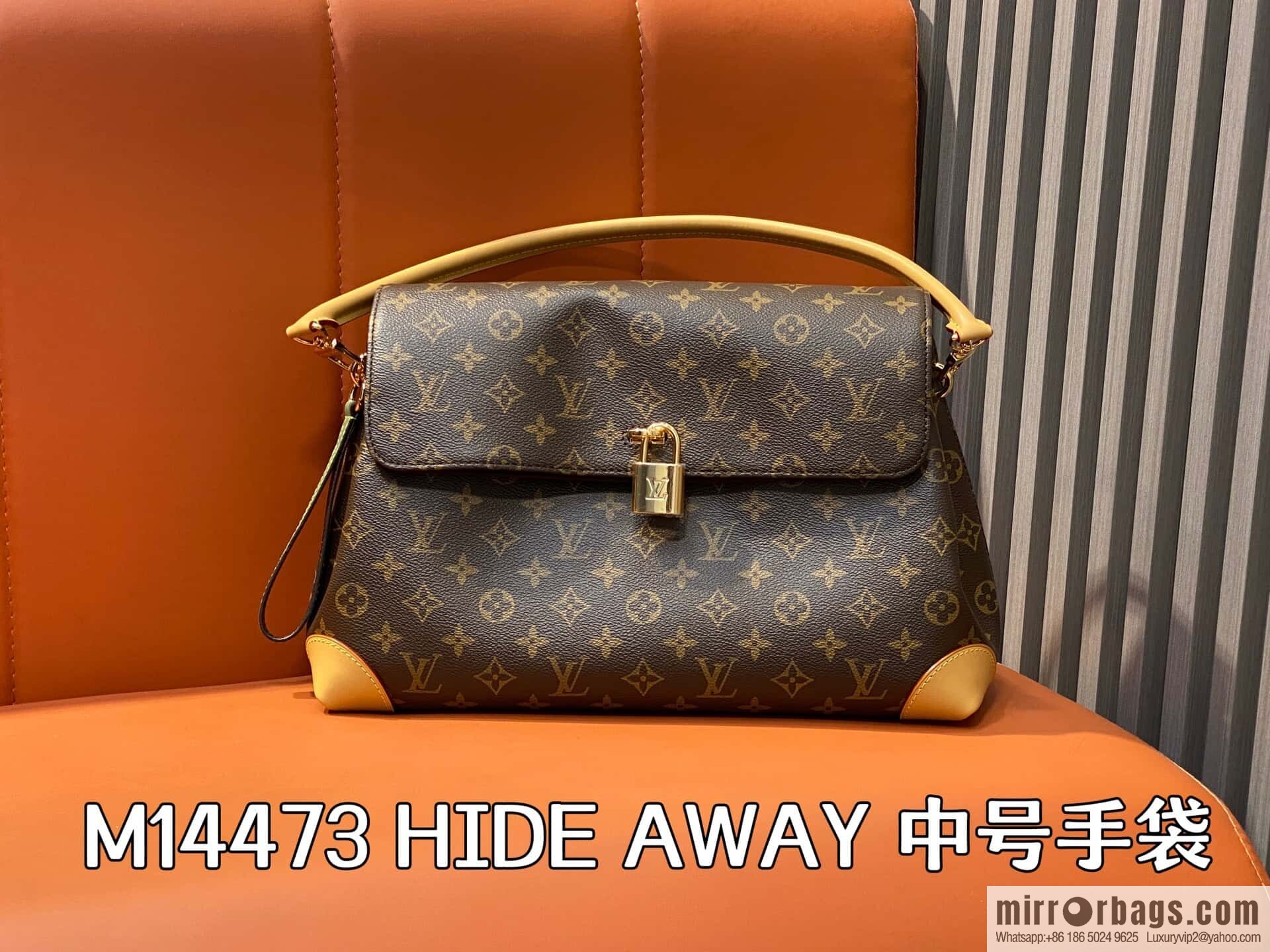 [Boutique‑grade] M14473 monogram lock bag large bag HIDE AWAY medium handbag