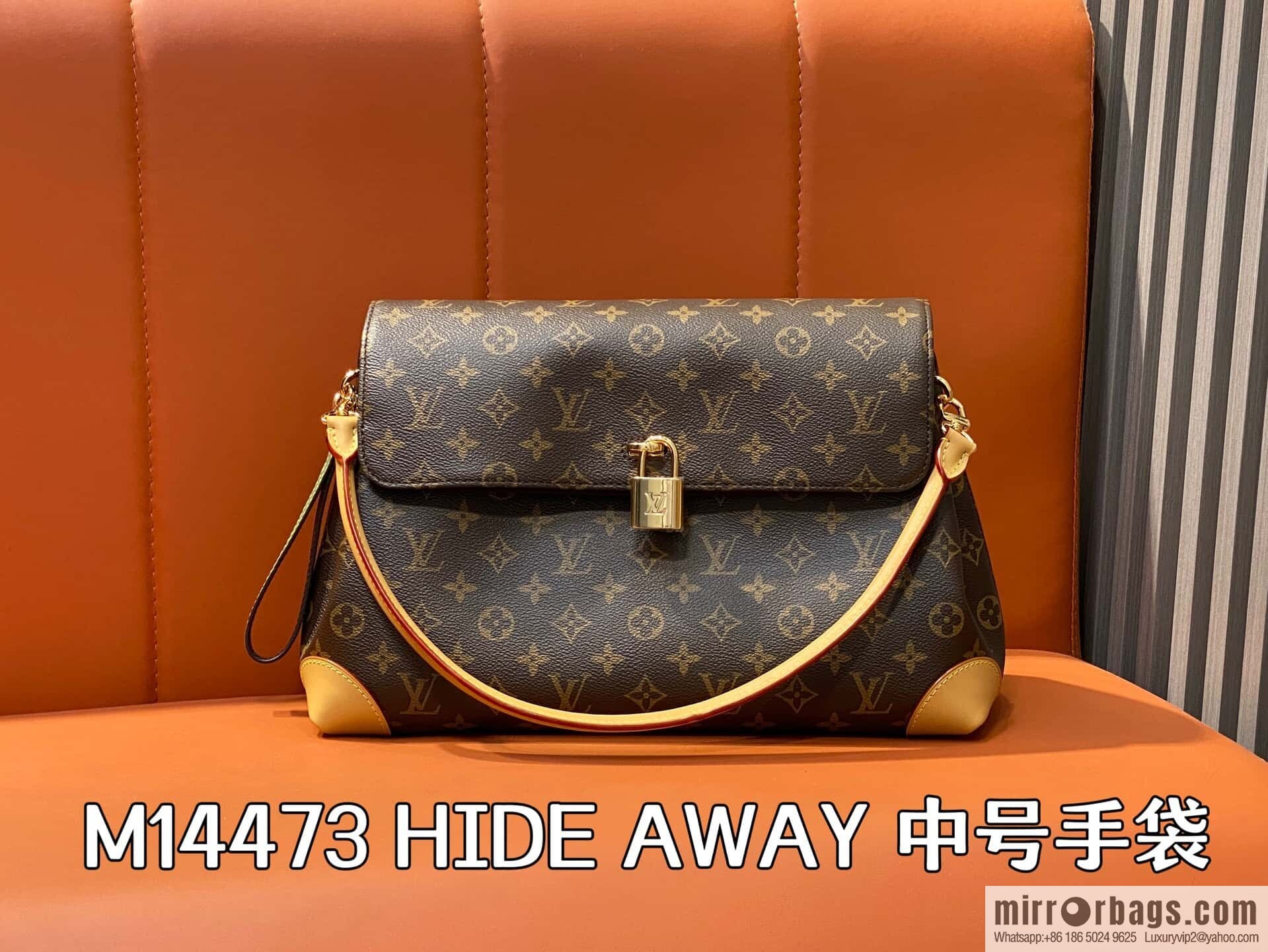 [Boutique‑grade] M14473 monogram lock bag large bag HIDE AWAY medium handbag