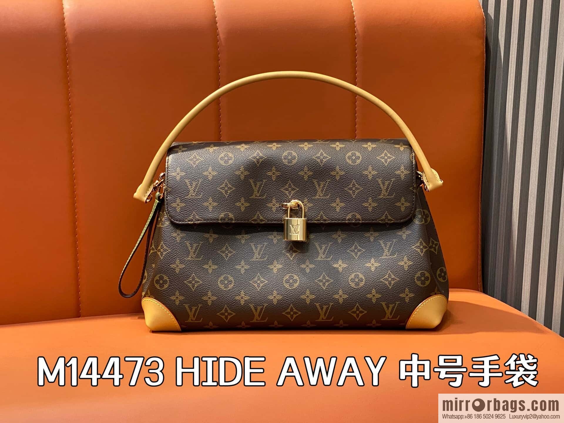 [Boutique‑grade] M14473 monogram lock bag large bag HIDE AWAY medium handbag