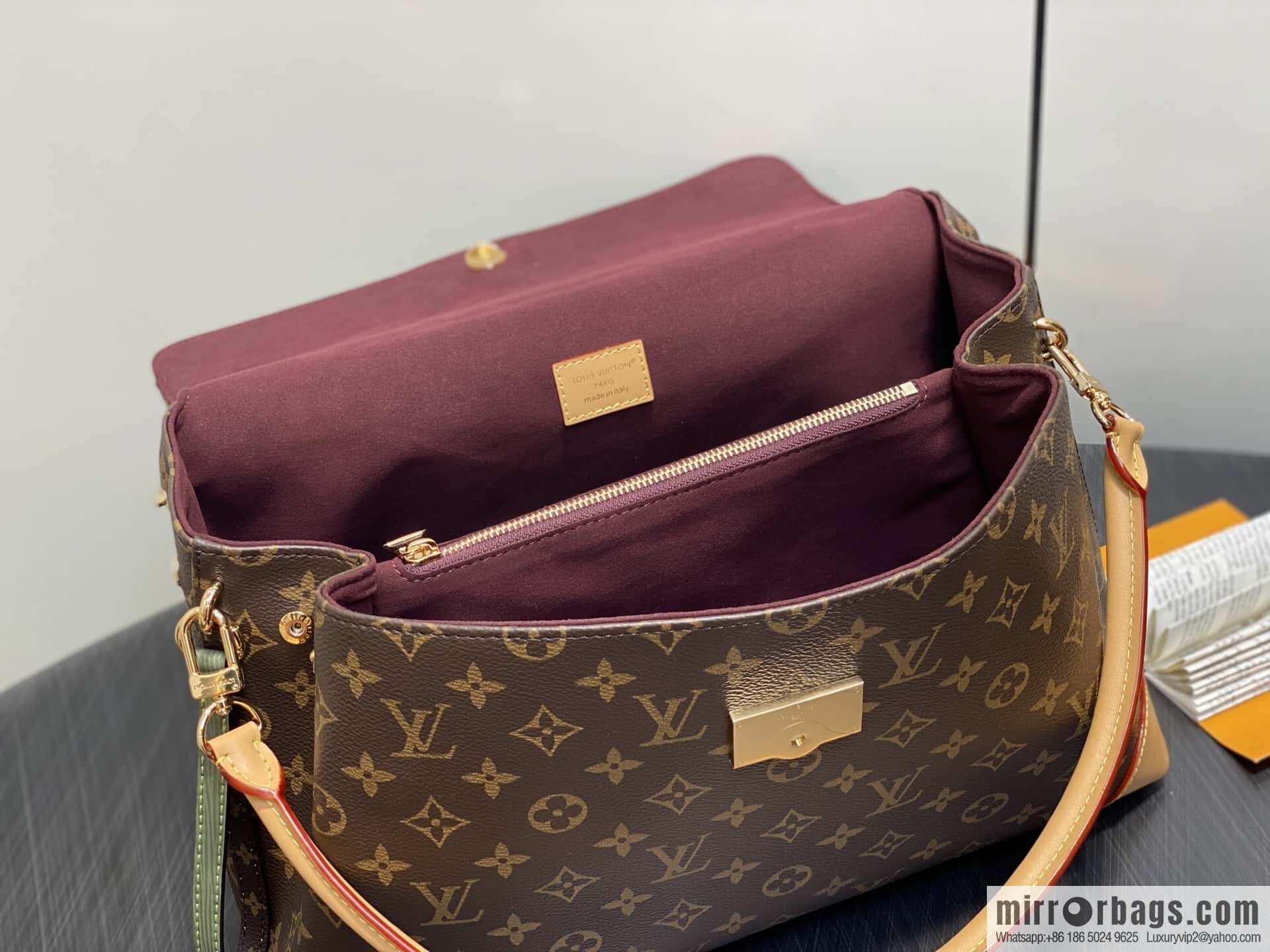 [Boutique‑grade] M14473 monogram lock bag large bag HIDE AWAY medium handbag