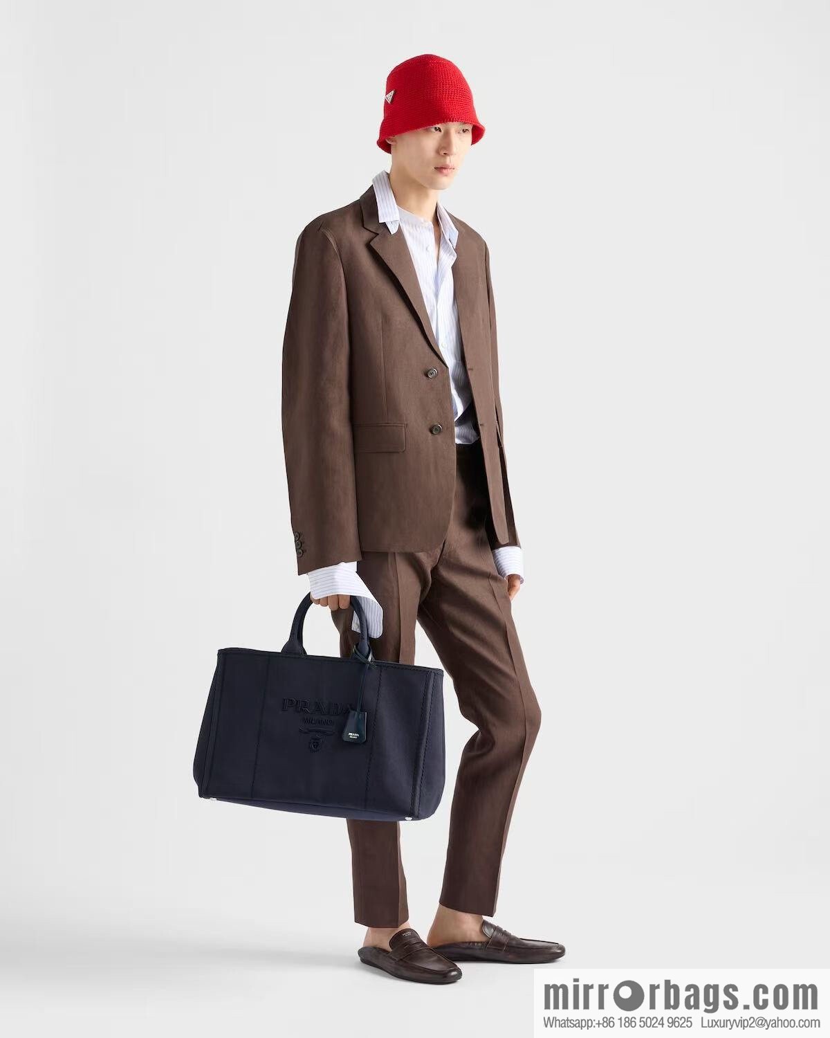 PRADA 🎉 new tote bag 🎉 2VG131 men's 🎉🎉 blue