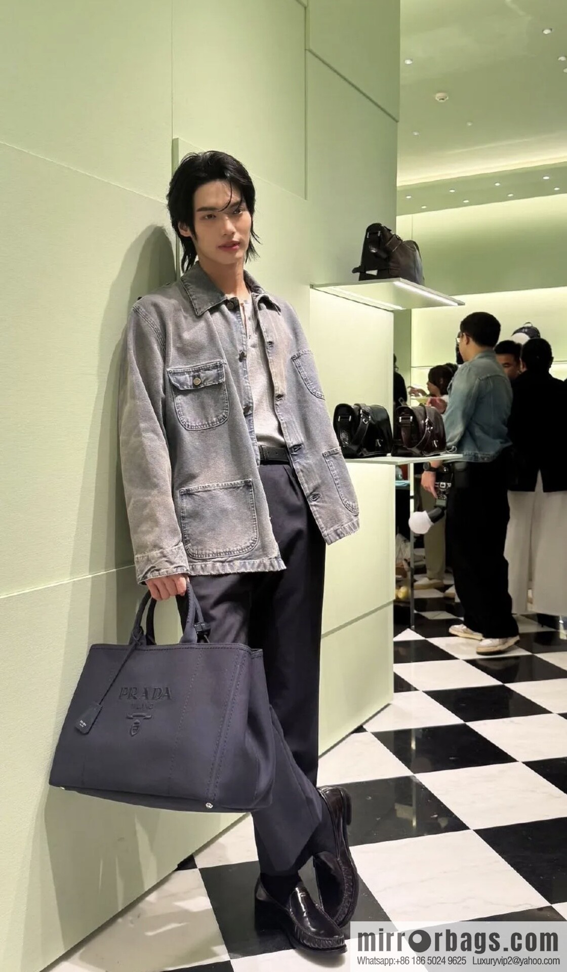 PRADA 🎉 new tote bag 🎉 2VG131 men's 🎉🎉 black