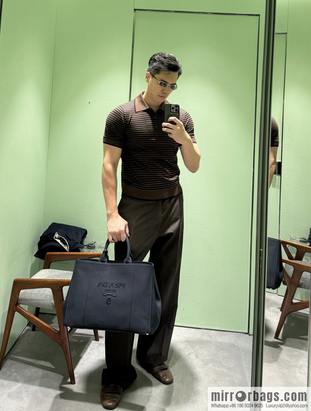 PRADA 🎉 new tote bag 🎉 2VG131 men's 🎉🎉 black