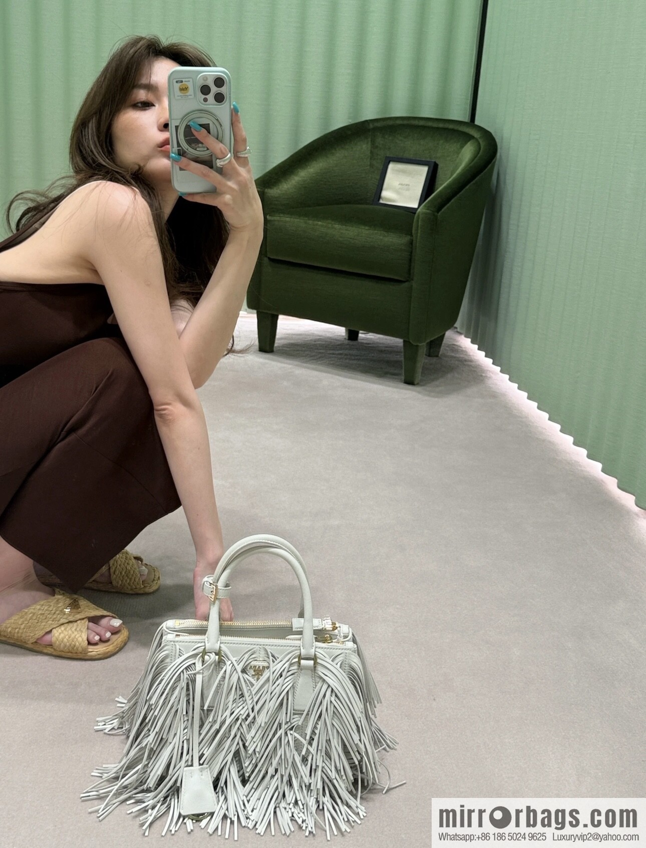 PRADA 🎉 new tassel bag 🎉 1BA896 calfskin 🎉🎉 white
