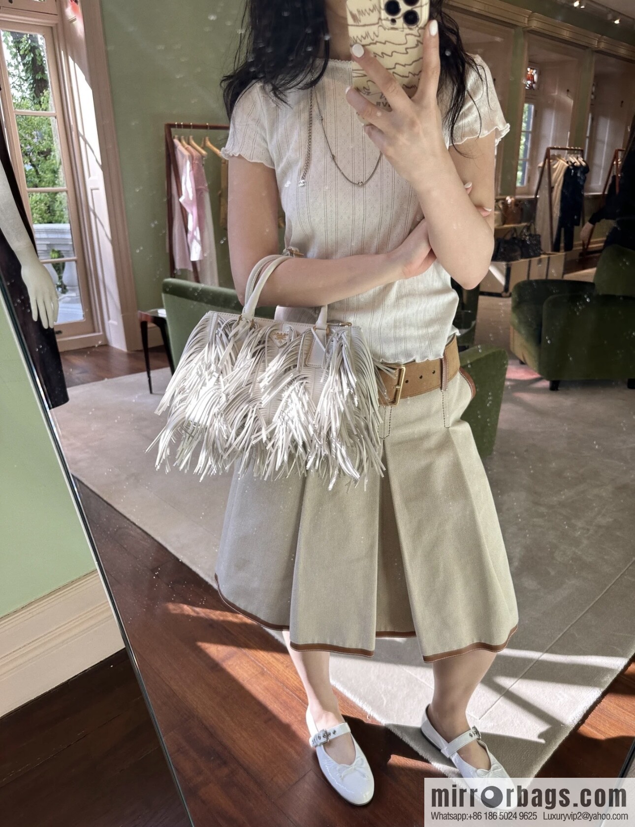 PRADA 🎉 new tassel bag 🎉 1BA896 calfskin 🎉🎉 white