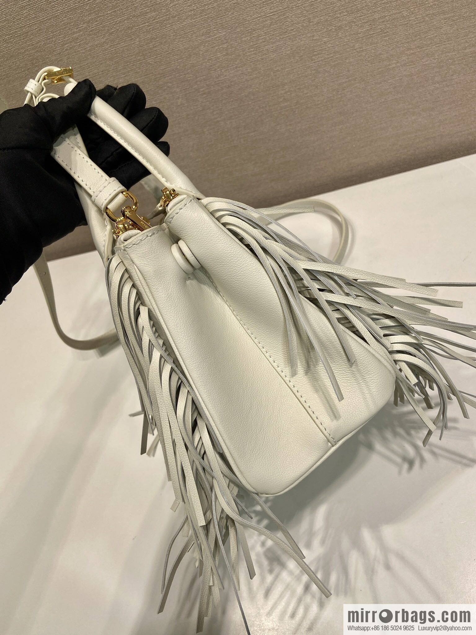 PRADA 🎉 new tassel bag 🎉 1BA896 calfskin 🎉🎉 white