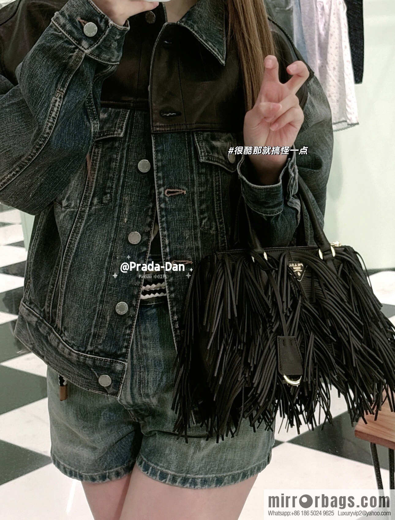 PRADA 🎉 new tassel bag 🎉 1BA896 calfskin 🎉🎉 black