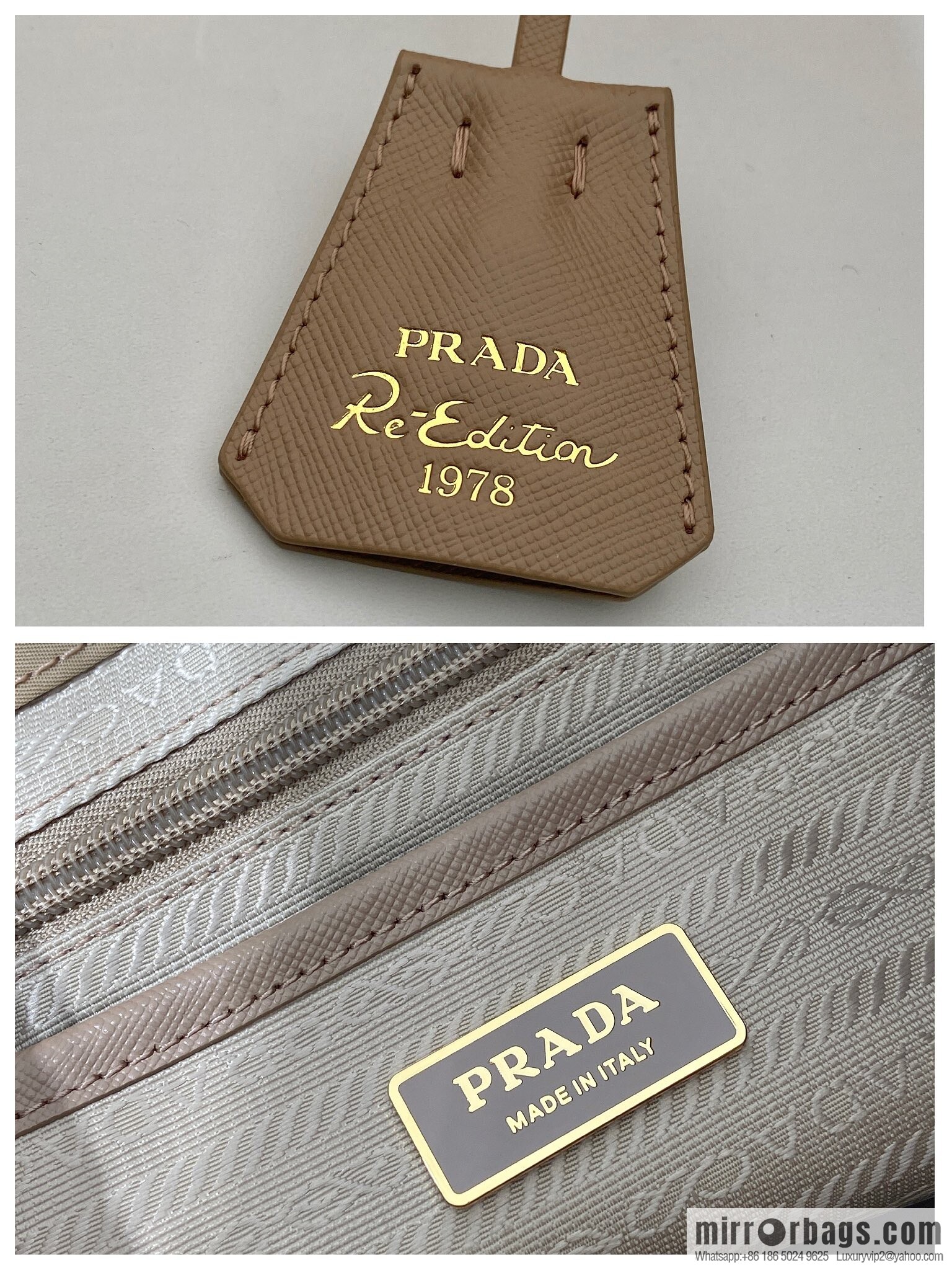 PRADA 🎉 Gold Buckle Classic Backpack 🎉 1BZ677 Gold Hardware 🎉🎉 Apricot