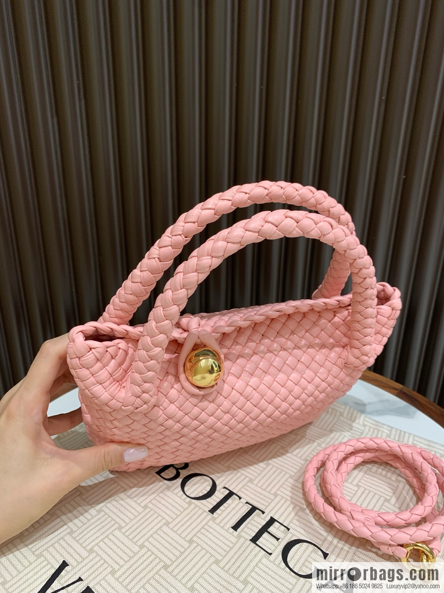 BV small Tosca messenger bag 776755 rose powder