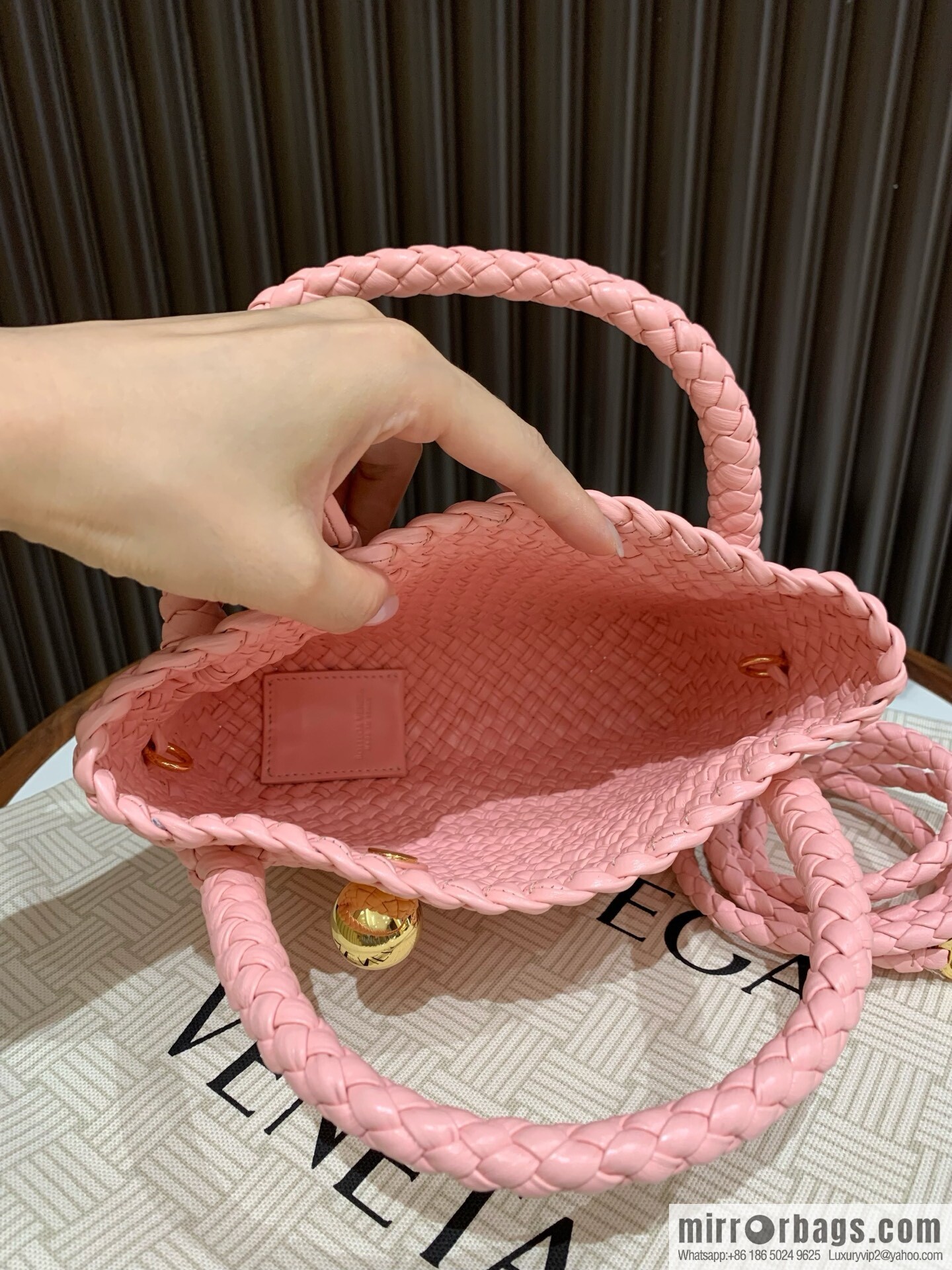 BV small Tosca messenger bag 776755 rose powder
