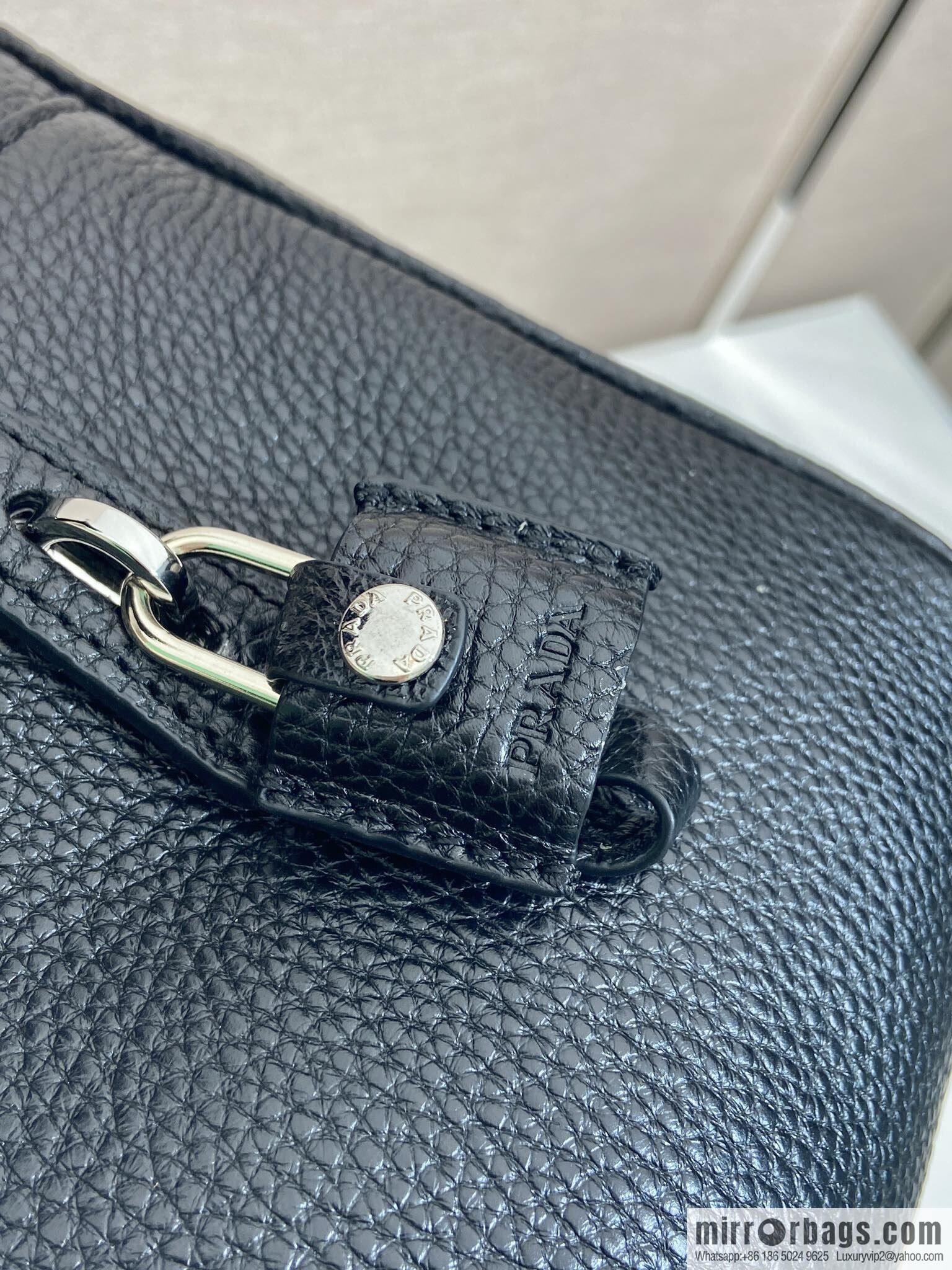 PRADA ๐ new briefcase ๐ 2VE027 with lock ๐๐ black