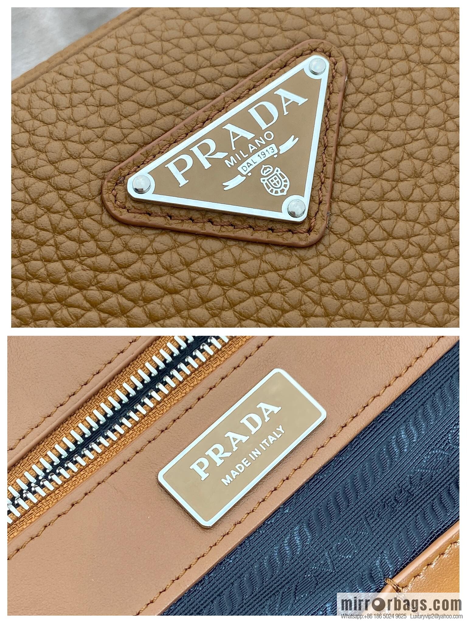 PRADA 🎉 new briefcase 🎉 2VE027 with lock 🎉🎉 caramel color