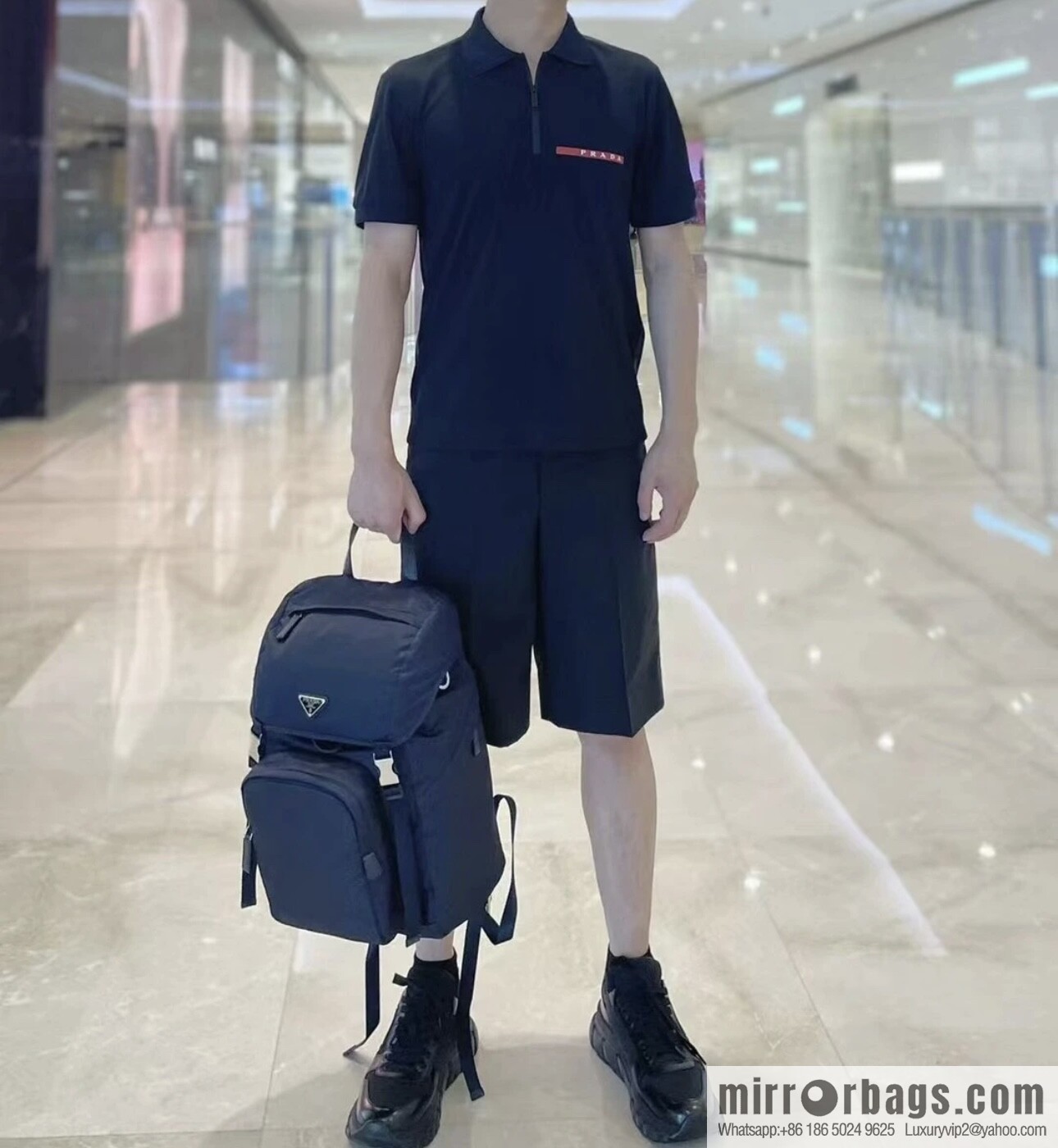 PRADA 🎉 Exclusive 🎉 2VZ135 Backpack 🎉🎉 Blue