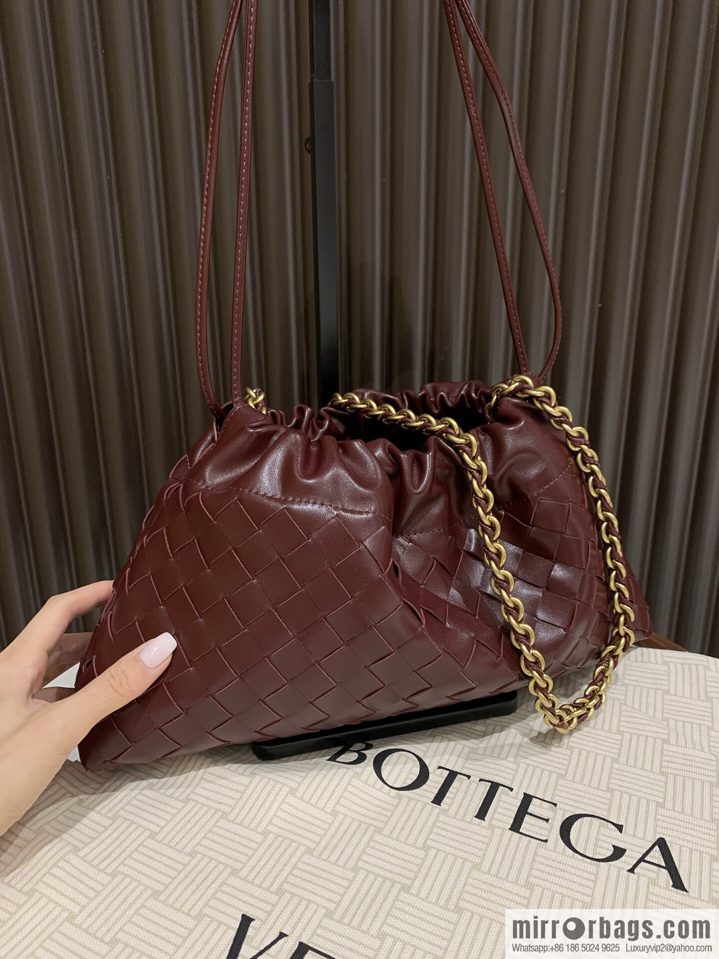 BV Dustbag Notte Clutch 839394 Barolo Burgundy