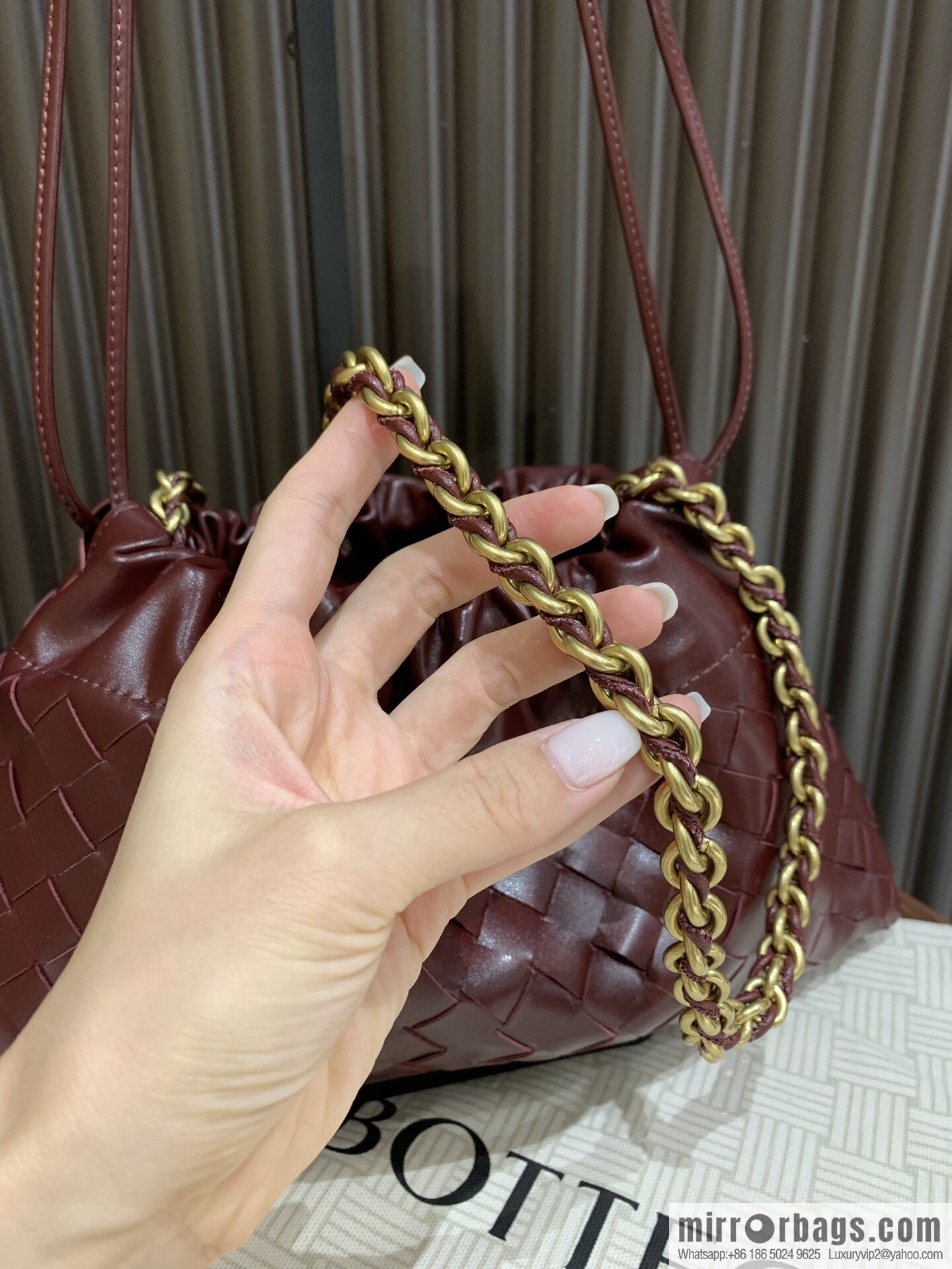 BV Dustbag Notte Clutch 839394 Barolo Burgundy
