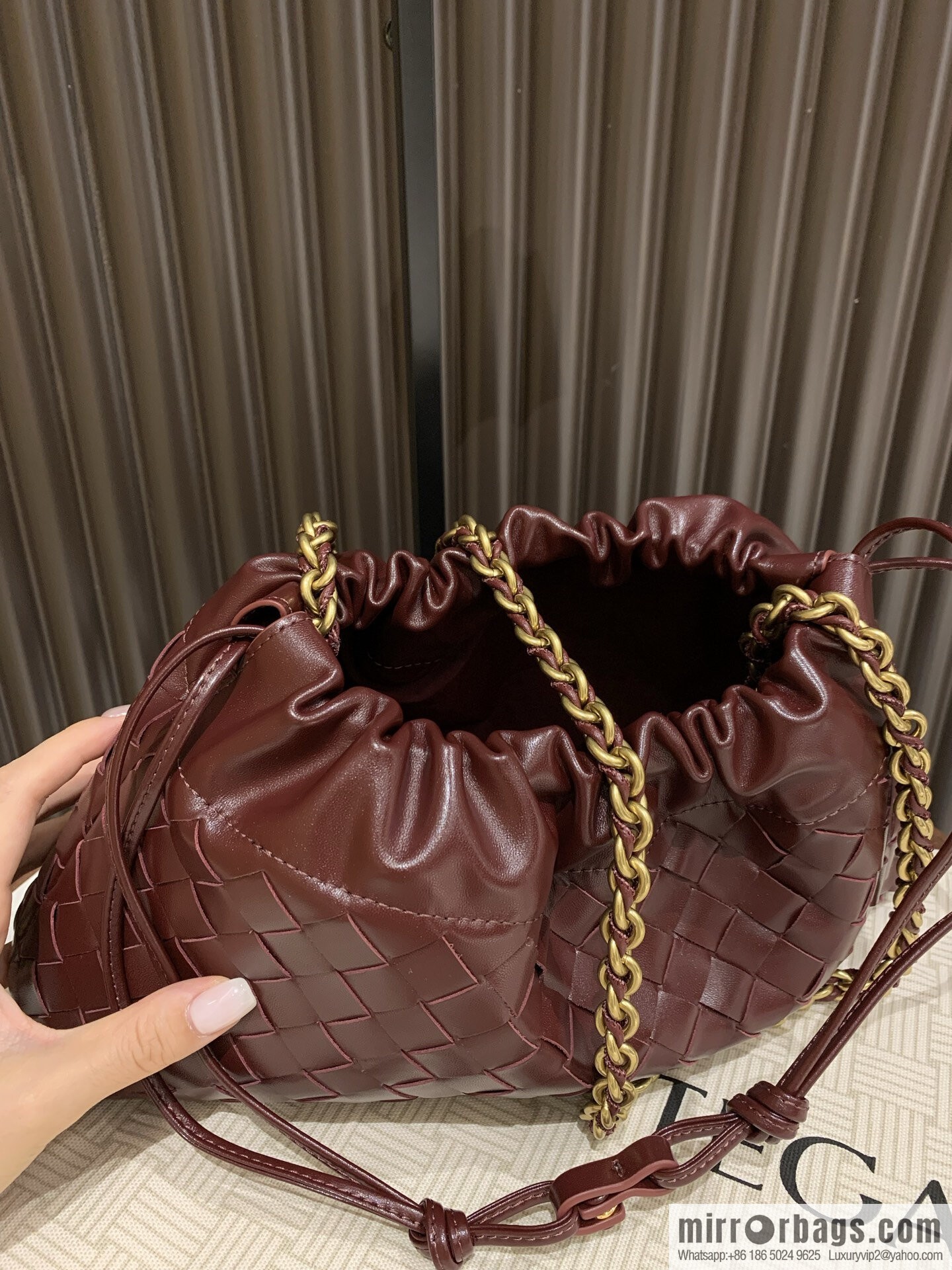 BV Dustbag Notte Clutch 839394 Barolo Burgundy