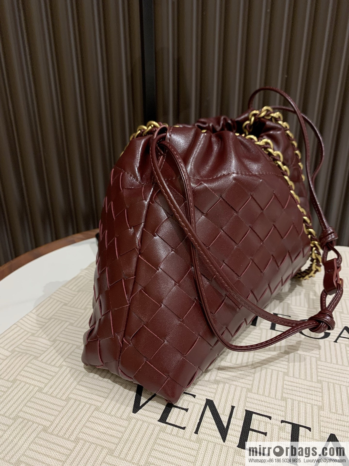 BV Dustbag Notte Clutch 839394 Barolo Burgundy