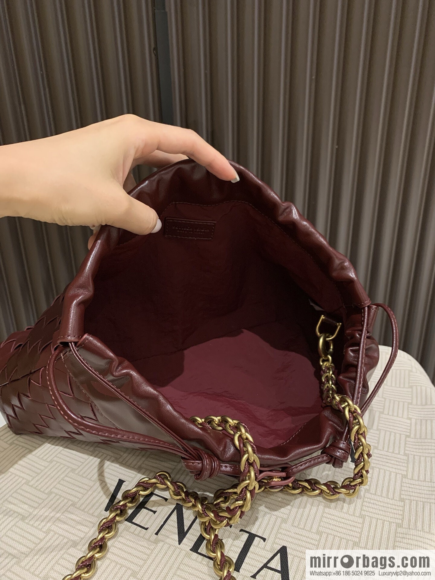 BV Dustbag Notte Clutch 839394 Barolo Burgundy