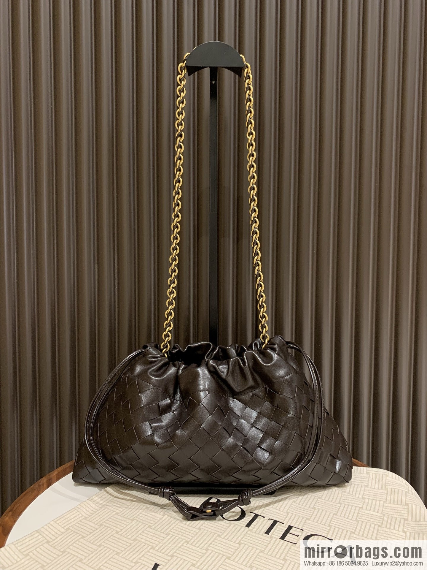 BV Dustbag Notte Clutch 839394 Chocolate Brown
