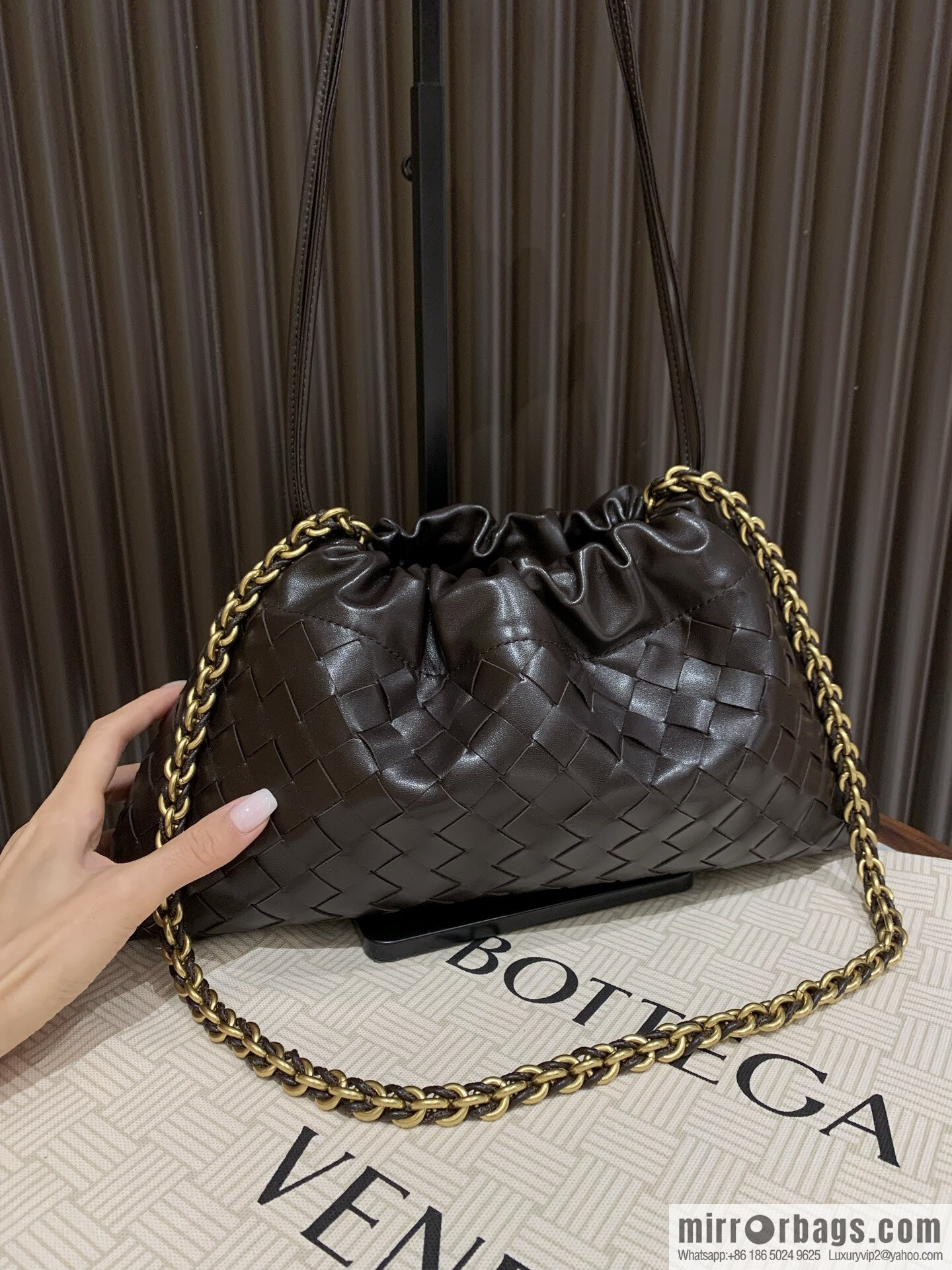 BV Dustbag Notte Clutch 839394 Chocolate Brown