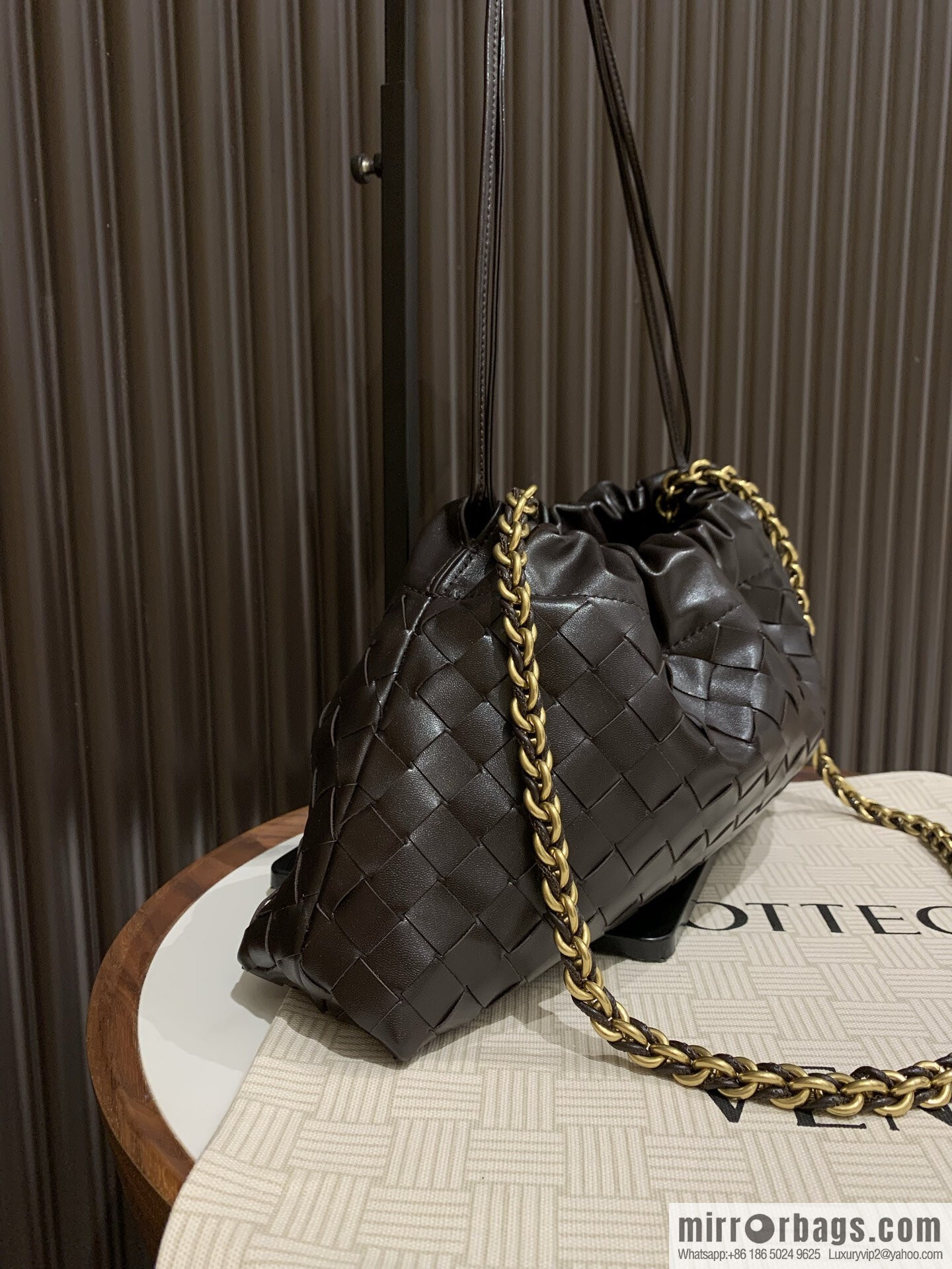 BV Dustbag Notte Clutch 839394 Chocolate Brown