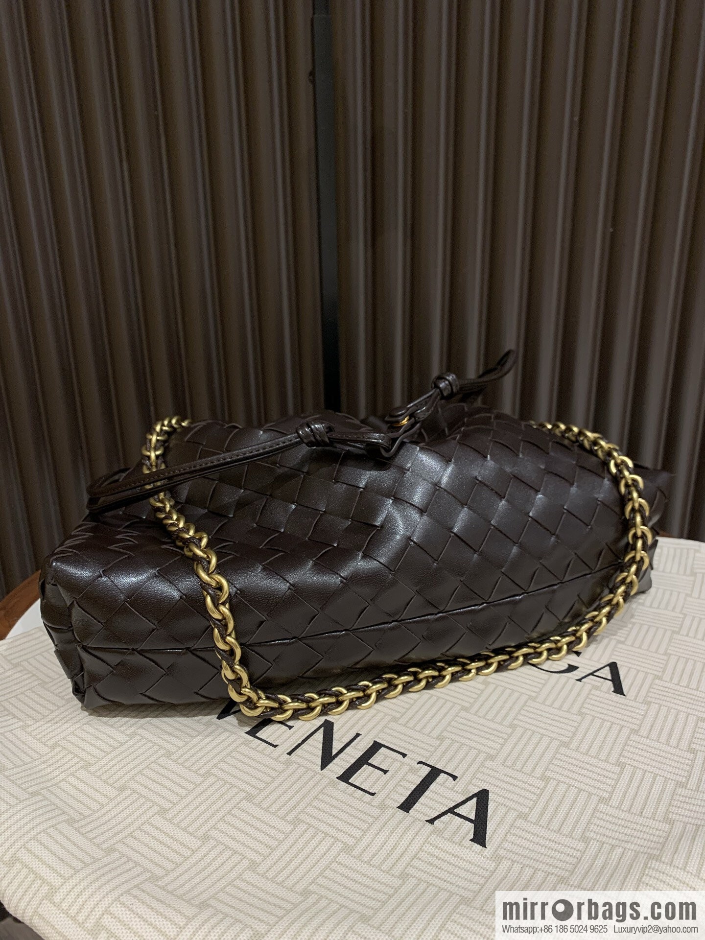 BV Dustbag Notte Clutch 839394 Chocolate Brown