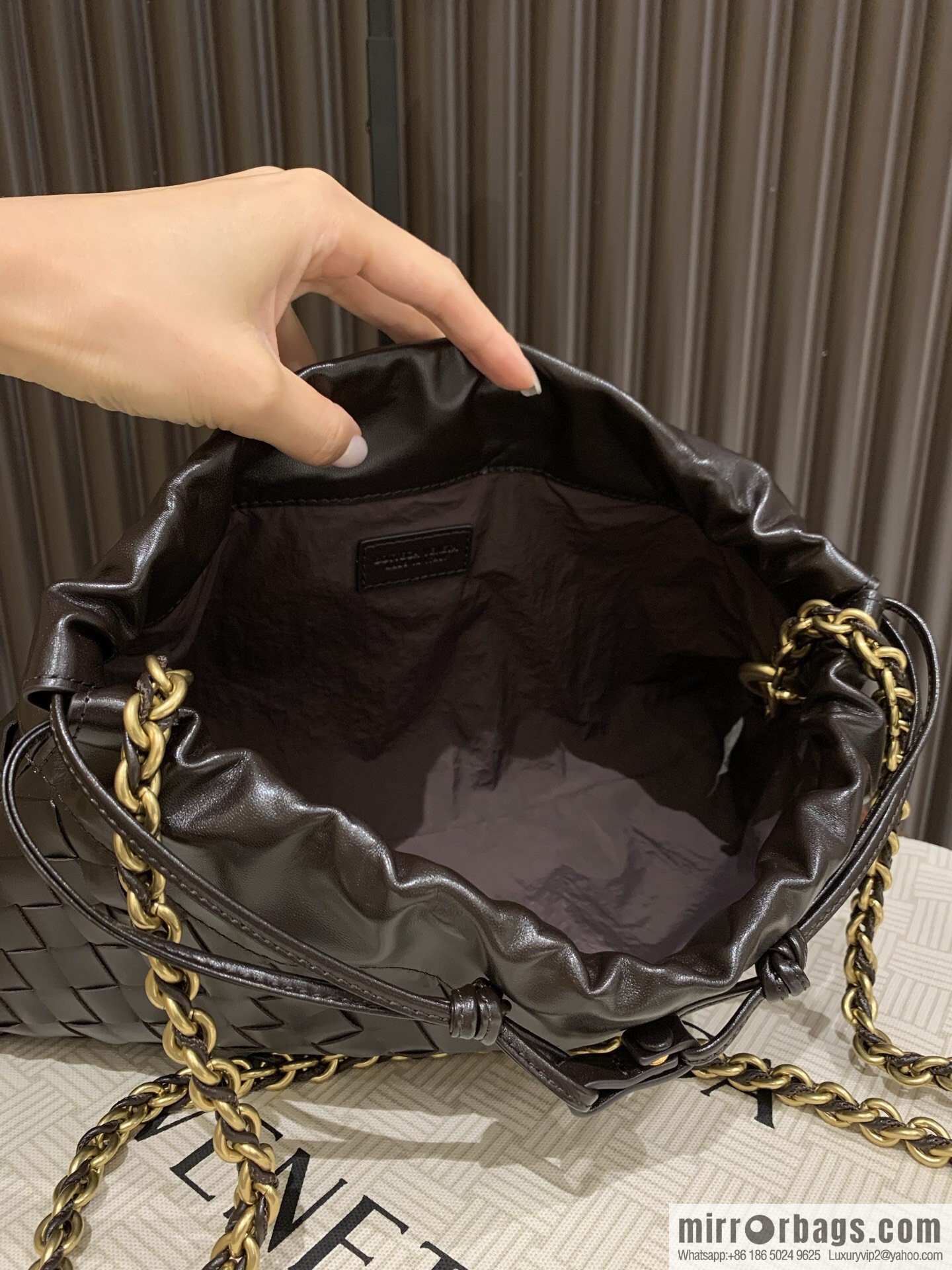 BV Dustbag Notte Clutch 839394 Chocolate Brown