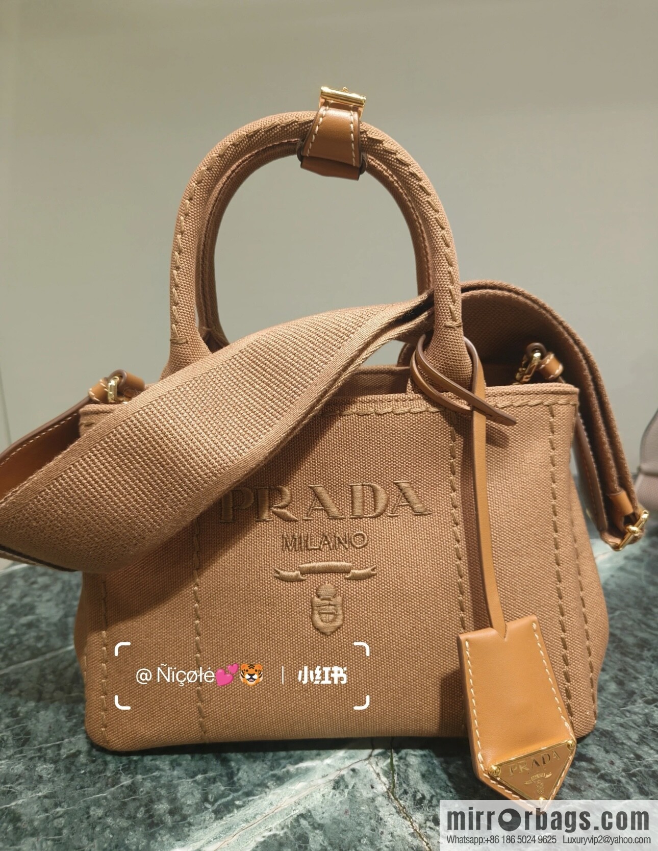 PRADA 🎉 new handbag 🎉 1BA038 mini 🎉🎉 caramel color