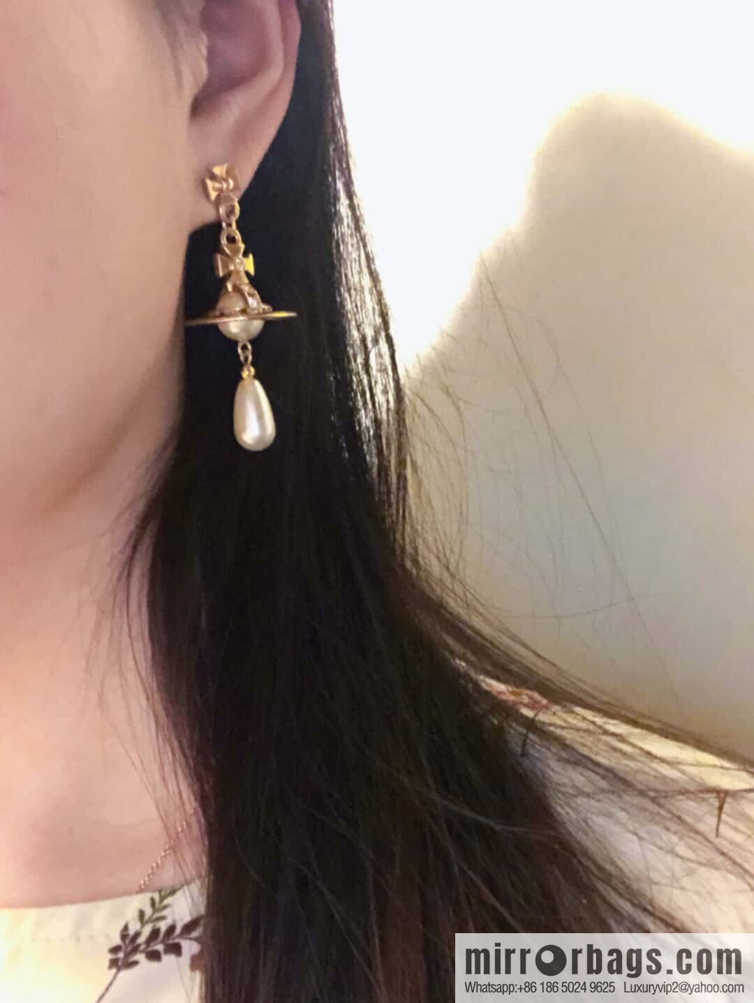 ❗️New ❗️ New ☑️ Vivienne Westwood Queen Mother Saturn earrings