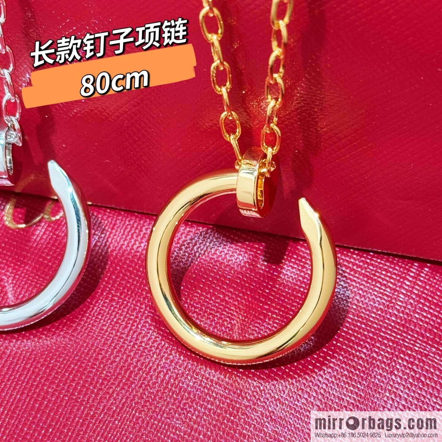 ❗New ❗ 80cm ☀☀ Cartier Cartier glossy nail necklace ☀