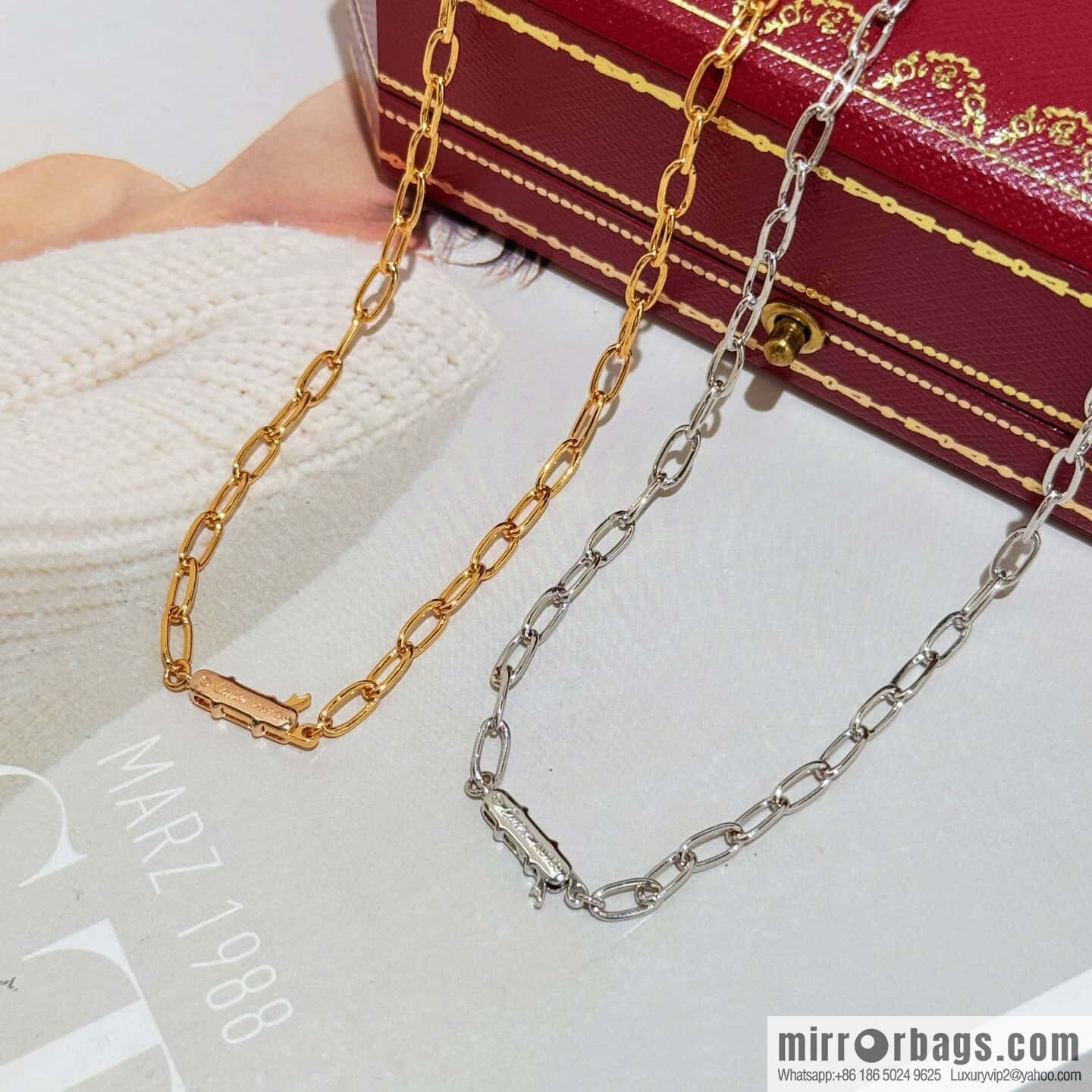 ❗New ❗ 80cm ☀☀ Cartier Cartier glossy nail necklace ☀