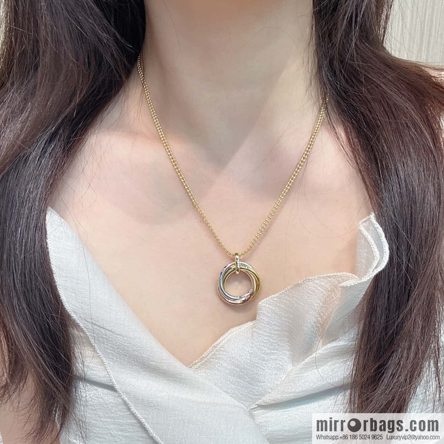 ❗New ❗ ☀ Cartier Cartier New three-ring necklace ☀