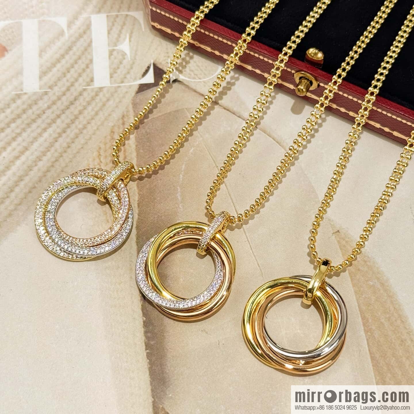 ❗New ❗ ☀ Cartier Cartier New three-ring necklace ☀